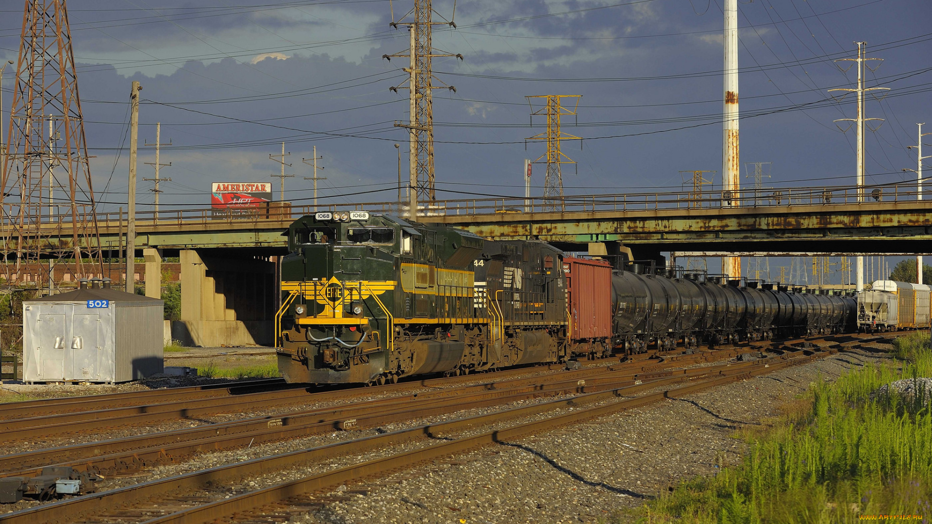 техника, поезда, железная, дорога, рельсы, локомотив, состав