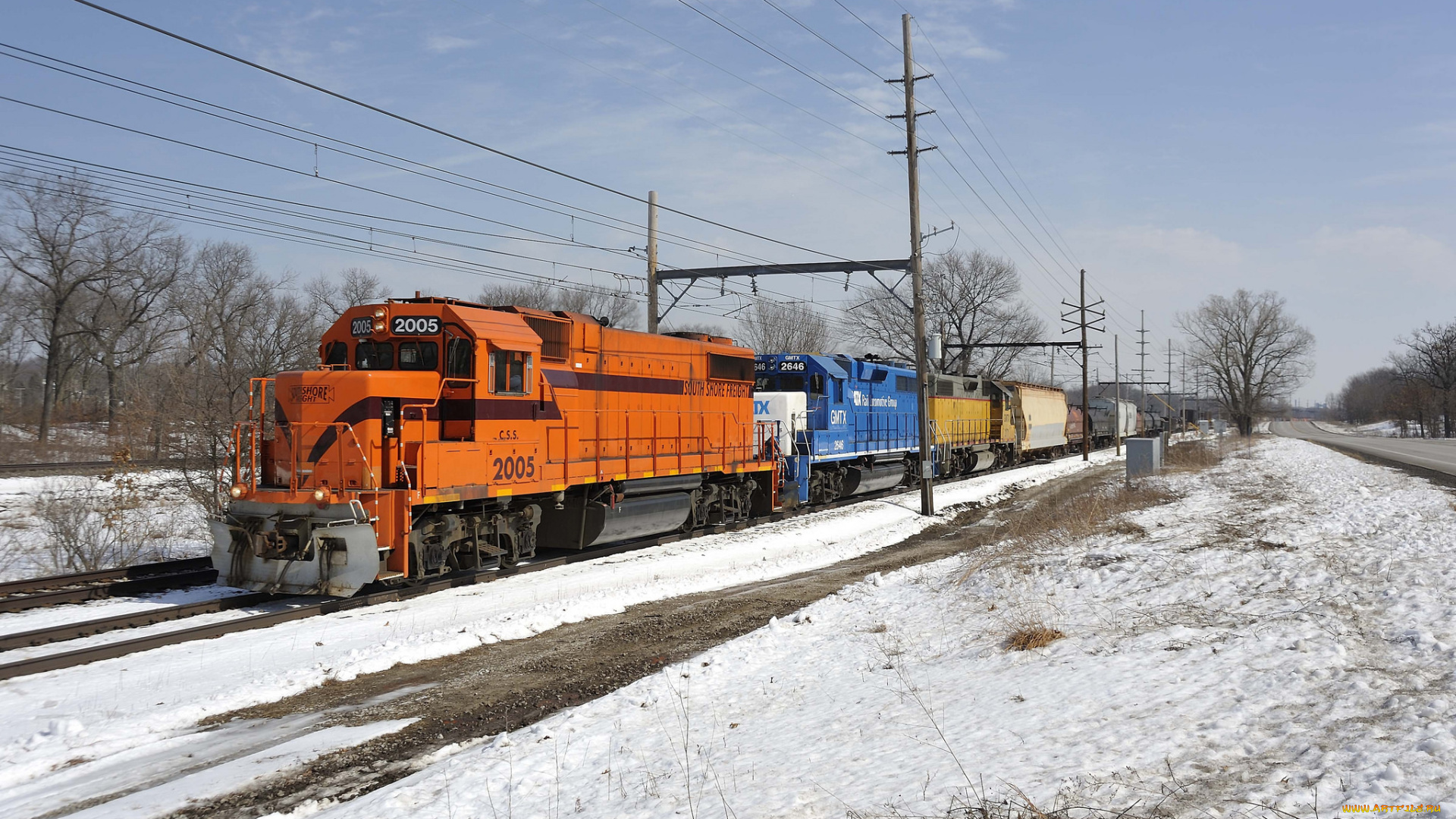 техника, поезда, железная, дорога, рельсы, локомотив, состав