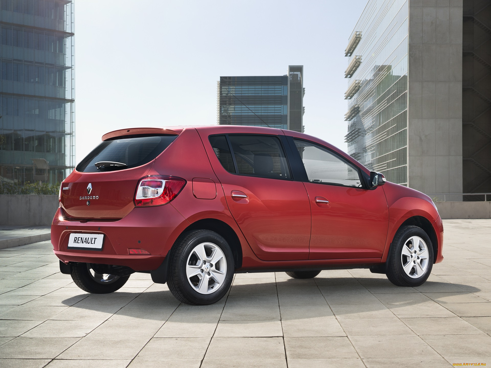 автомобили, renault, sandero, ru-spec, 2014г, красный