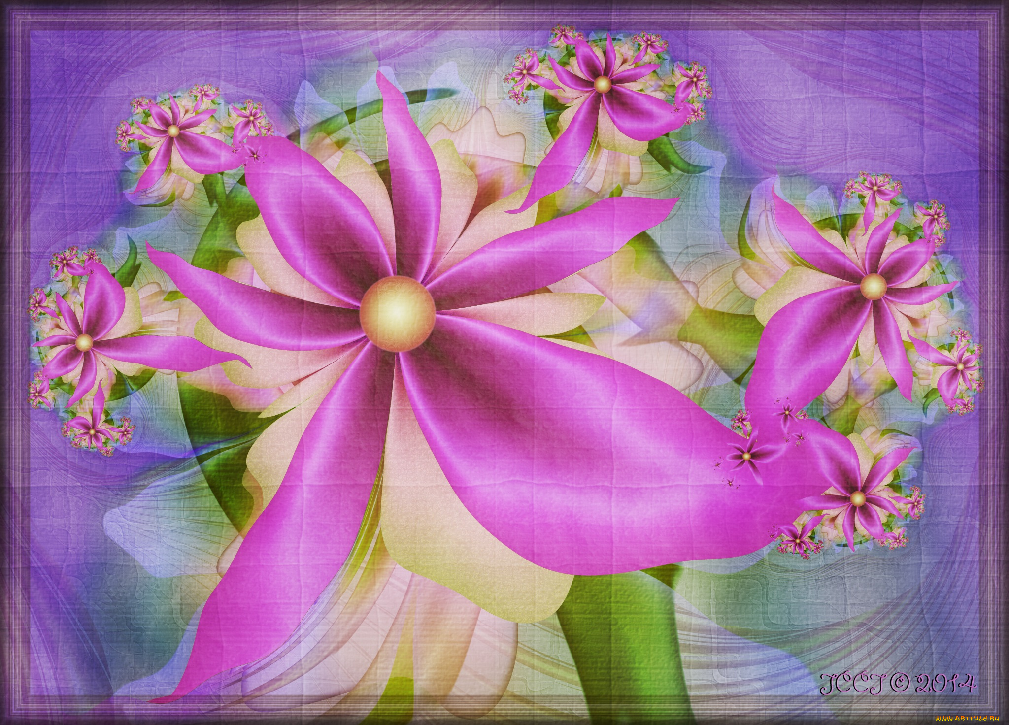 3д, графика, цветы, , flowers, узор, фон, цвета