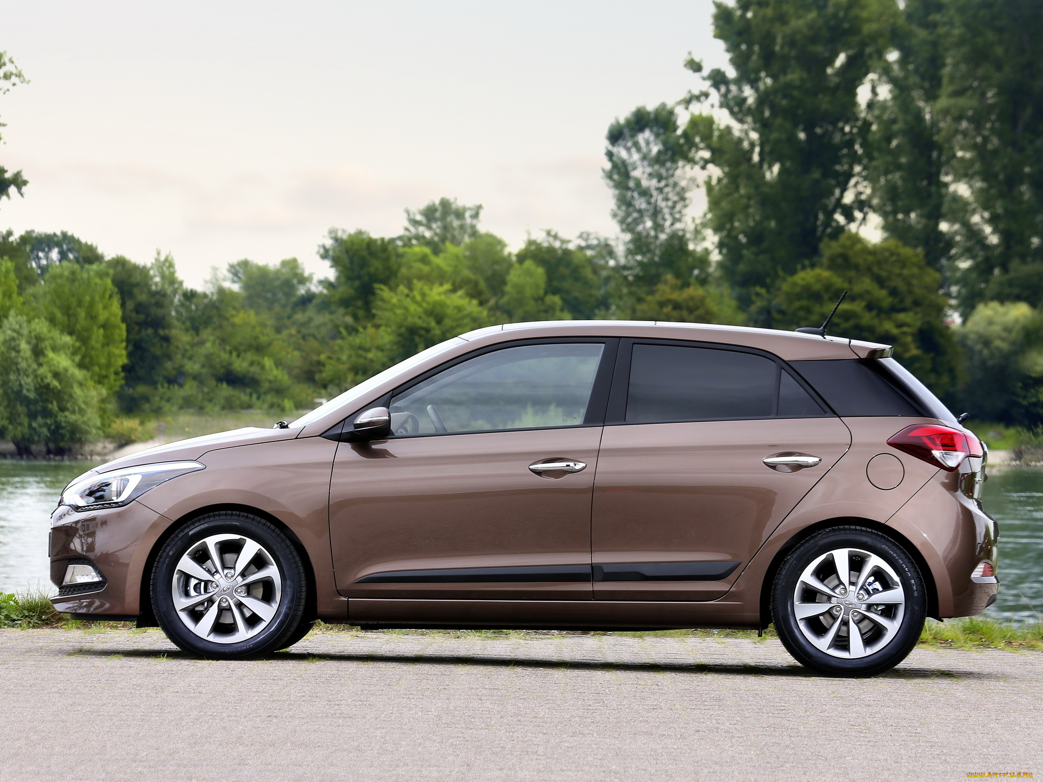 автомобили, hyundai, ib, i20, коричневый, 2014г