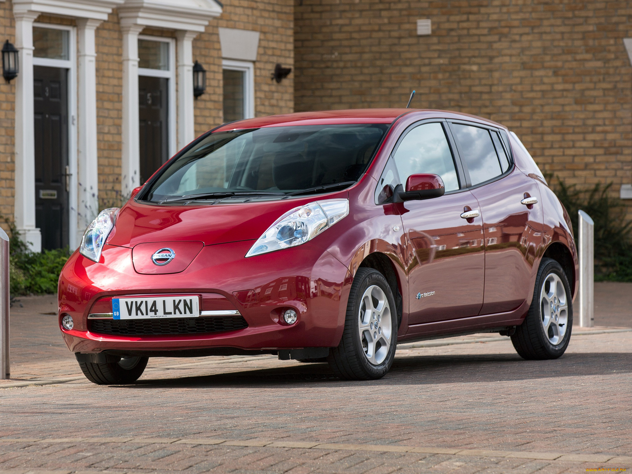 автомобили, nissan, datsun, leaf, uk-spec, 2013г, красный