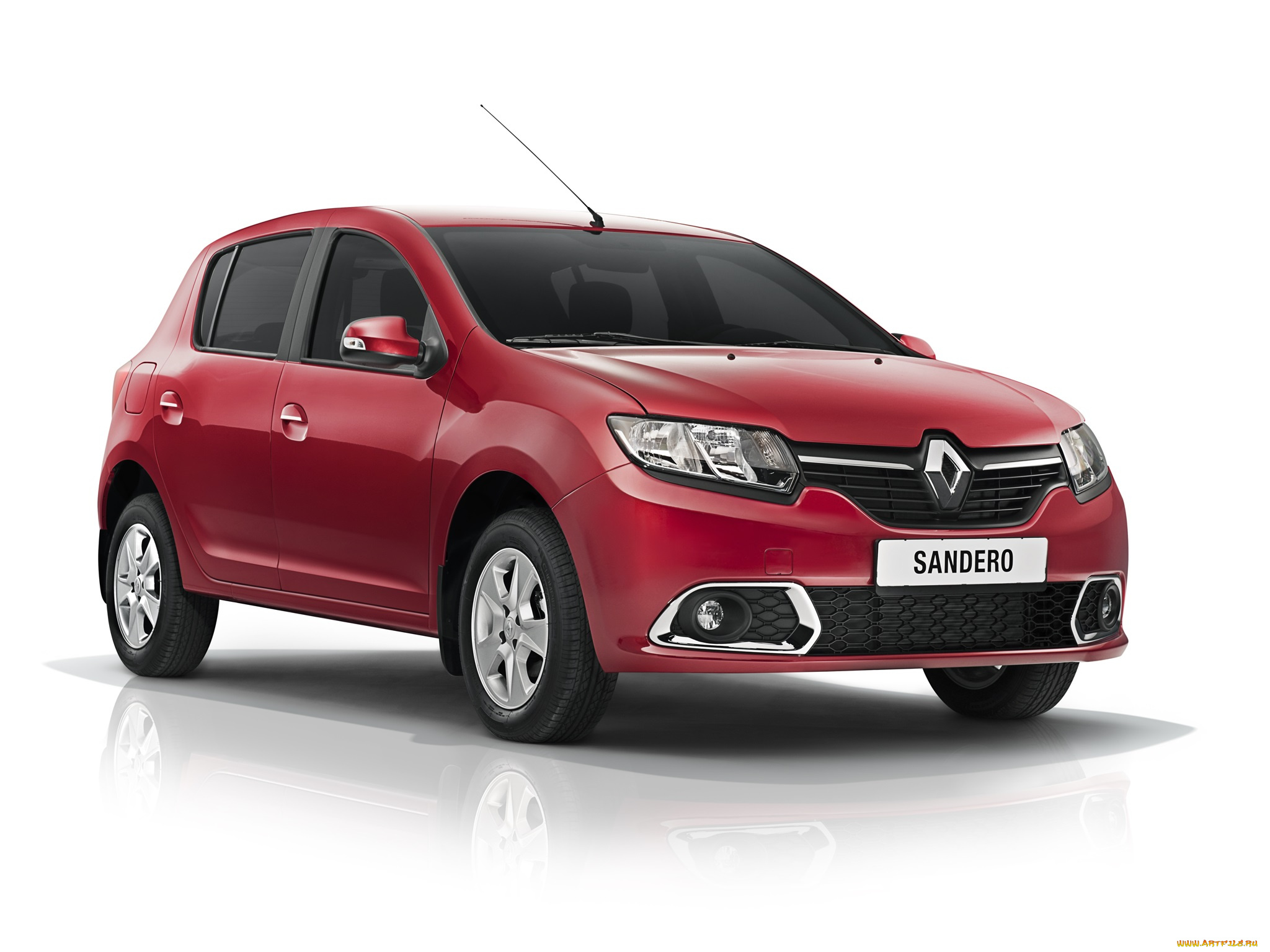автомобили, renault, красный, 2014г, sandero, ru-spec