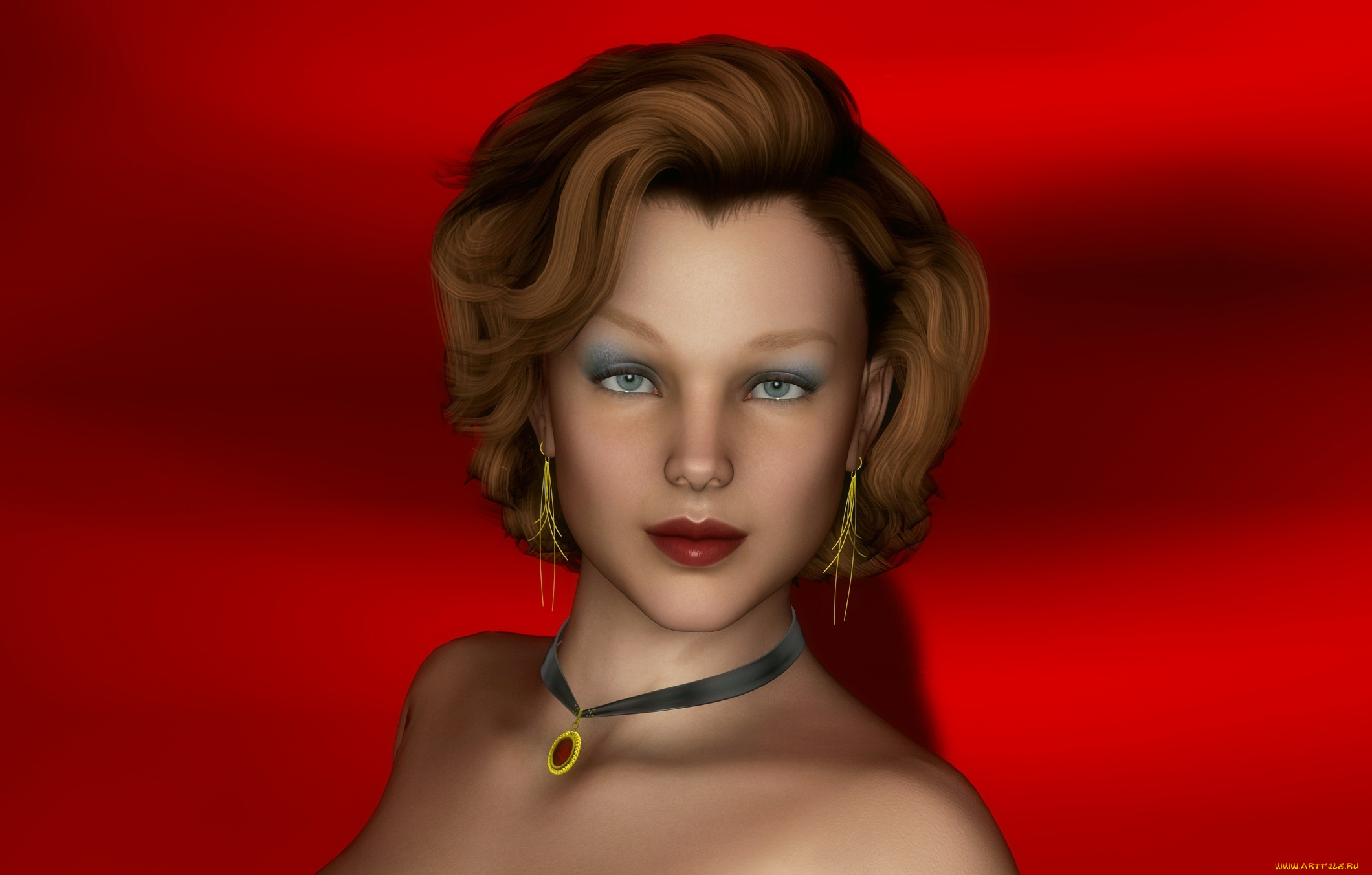 3д, графика, портрет, , portraits, фон, взгляд, девушка