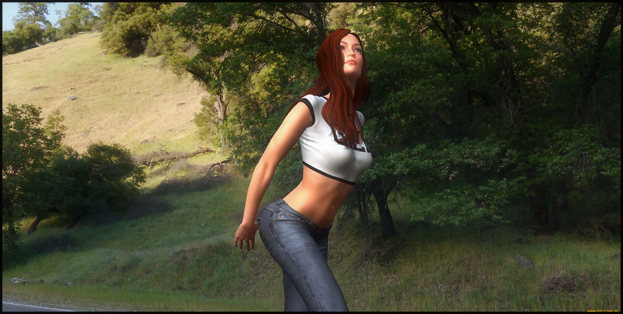 3д, графика, люди, , people, девушка, взгляд