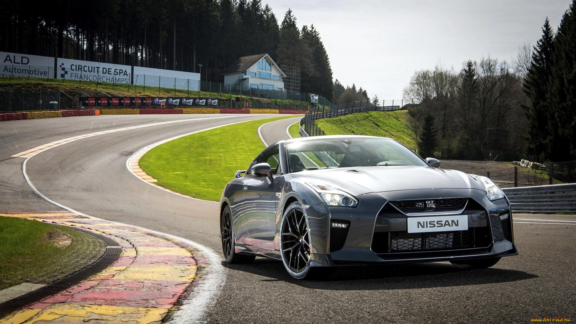 автомобили, nissan, datsun, ниссан, серебристый, gt-r, повороты, трасса, дорога