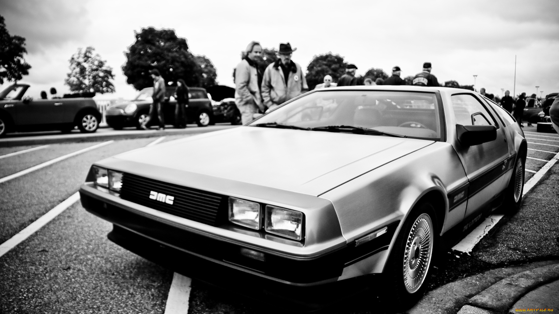 автомобили, выставки, и, уличные, фото, dmc-12, delorean