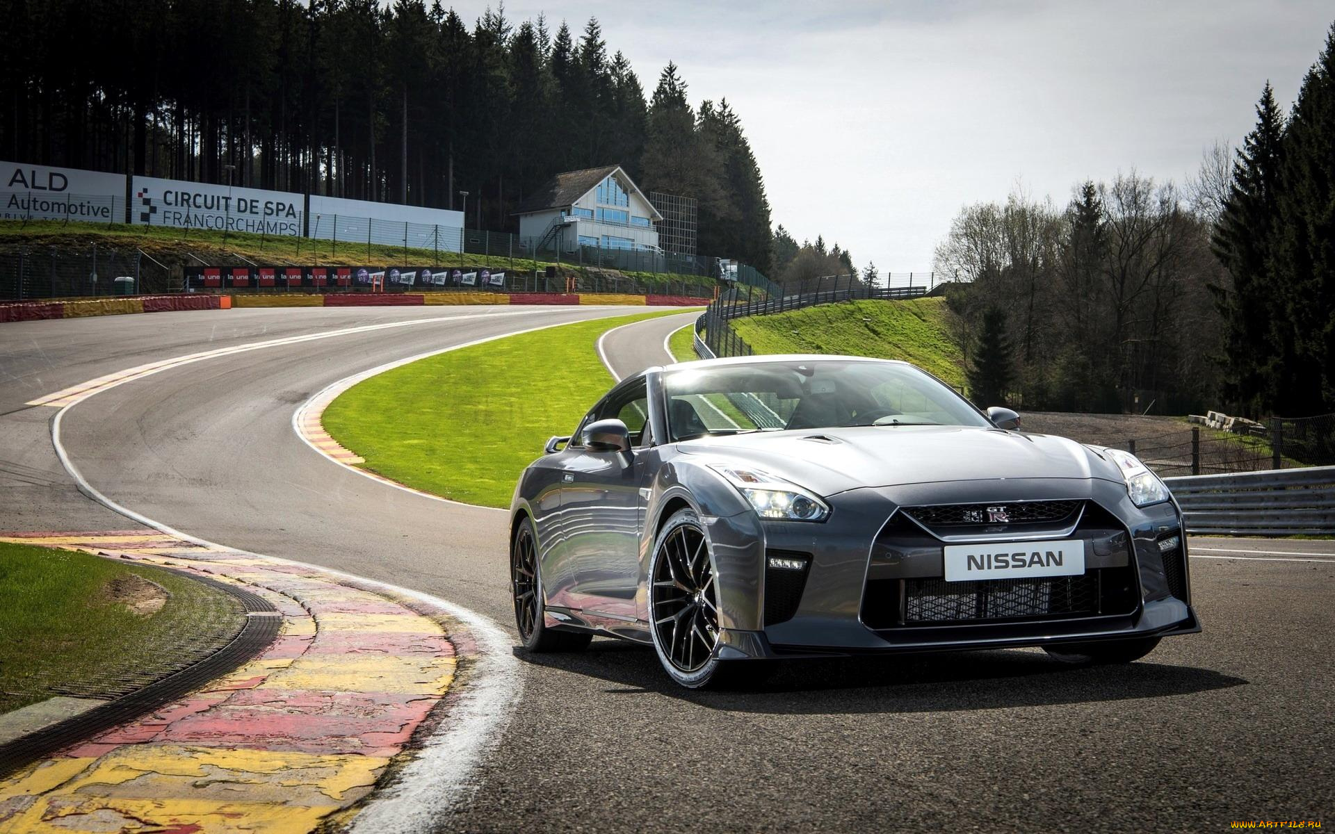 автомобили, nissan, datsun, ниссан, серебристый, gt-r, повороты, трасса, дорога