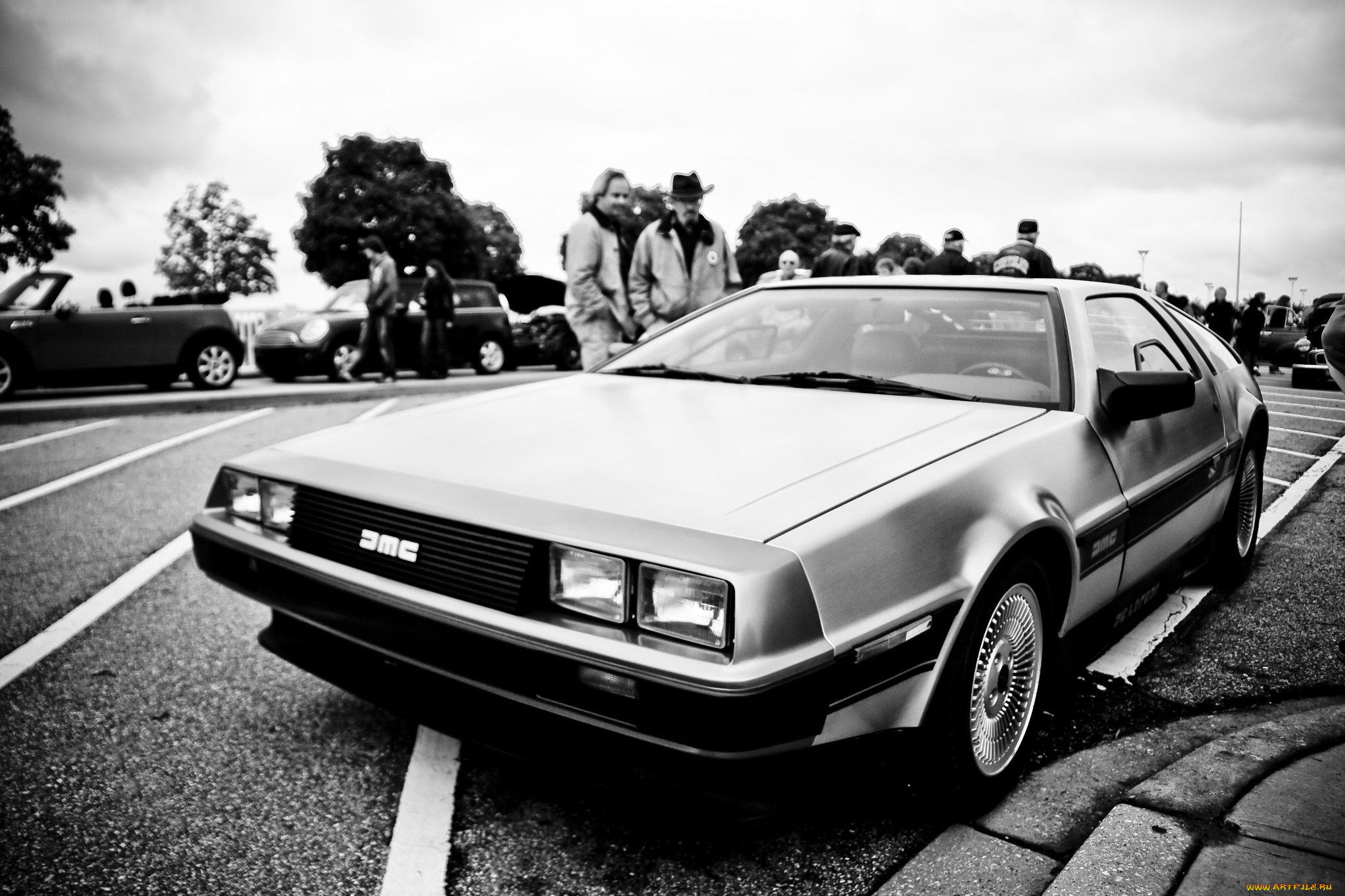 автомобили, выставки, и, уличные, фото, dmc-12, delorean