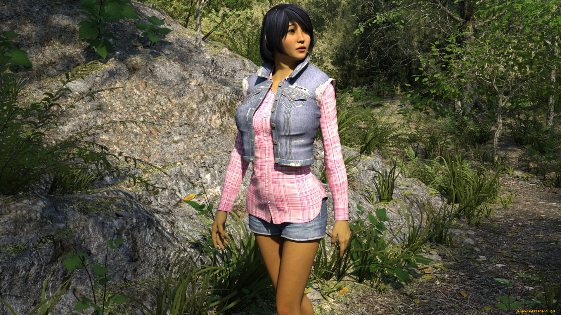 3д, графика, люди, , people, фон, взгляд, девушка