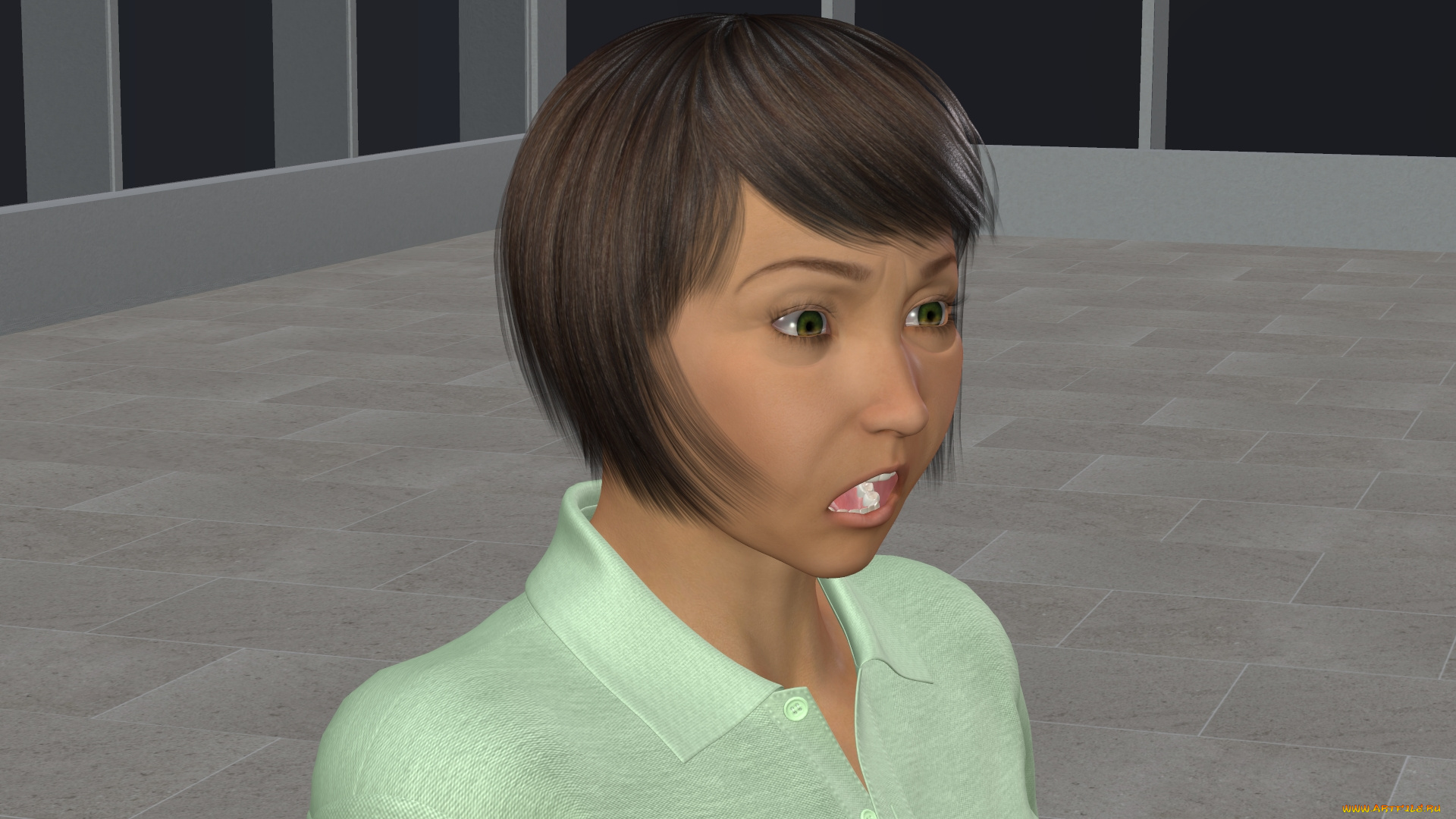 3д, графика, портрет, , portraits, девушка, взгляд, фон