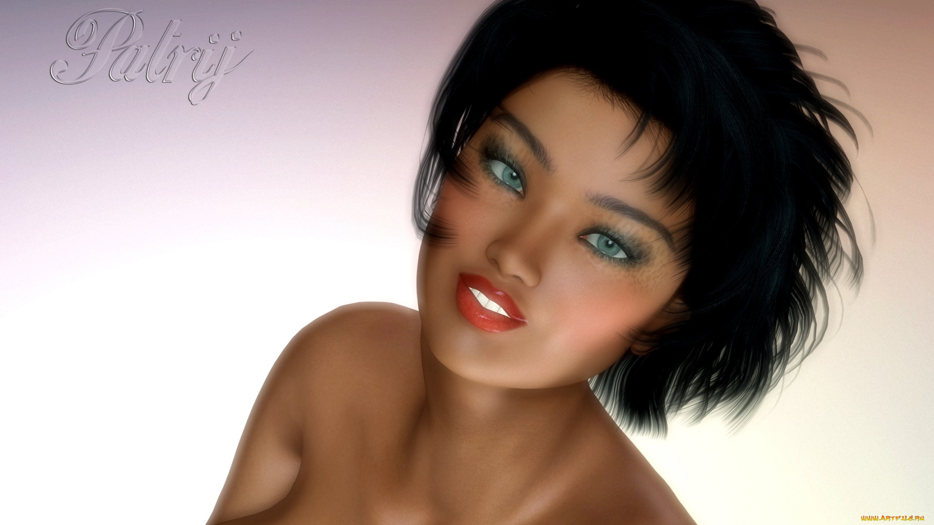 3д, графика, портрет, , portraits, девушка, взгляд, фон