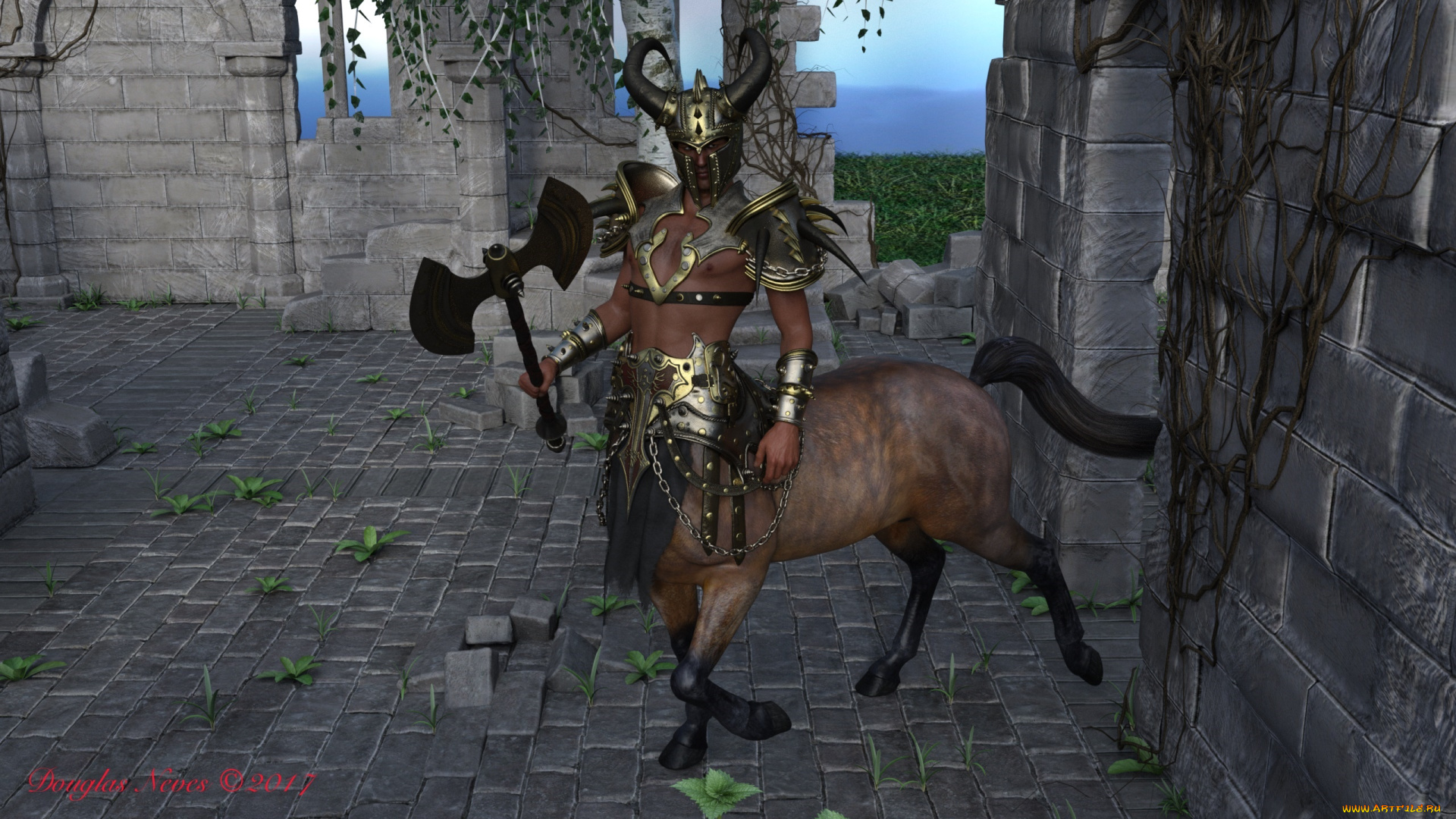 3д, графика, существа, , creatures, кентавр