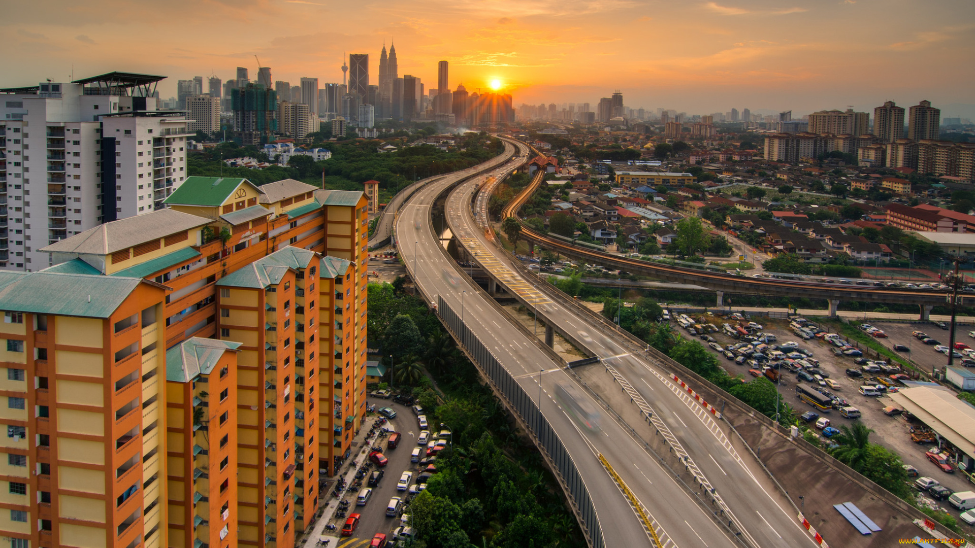 города, куала-лумпур, , малайзия, простор