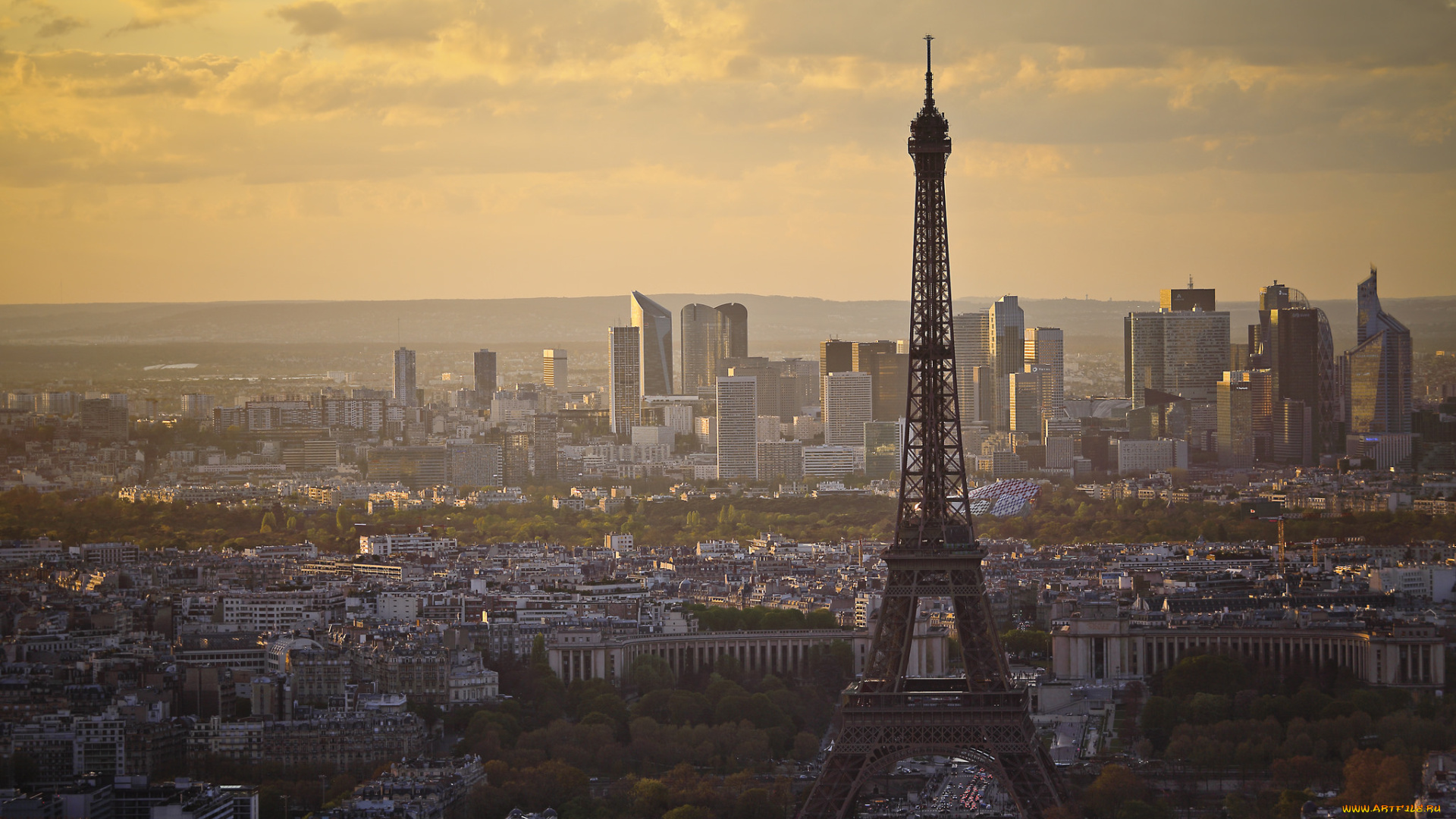 города, париж, , франция, простор