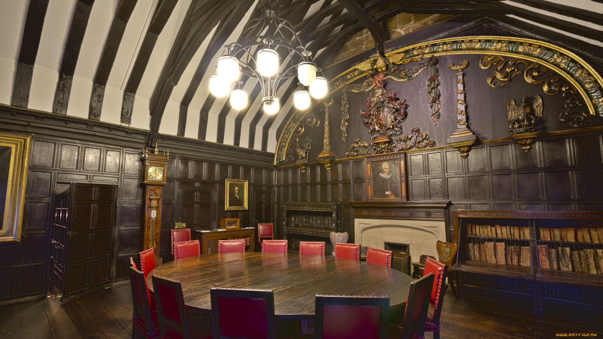 интерьер, кабинет, , библиотека, , офис, меблировка, помещение