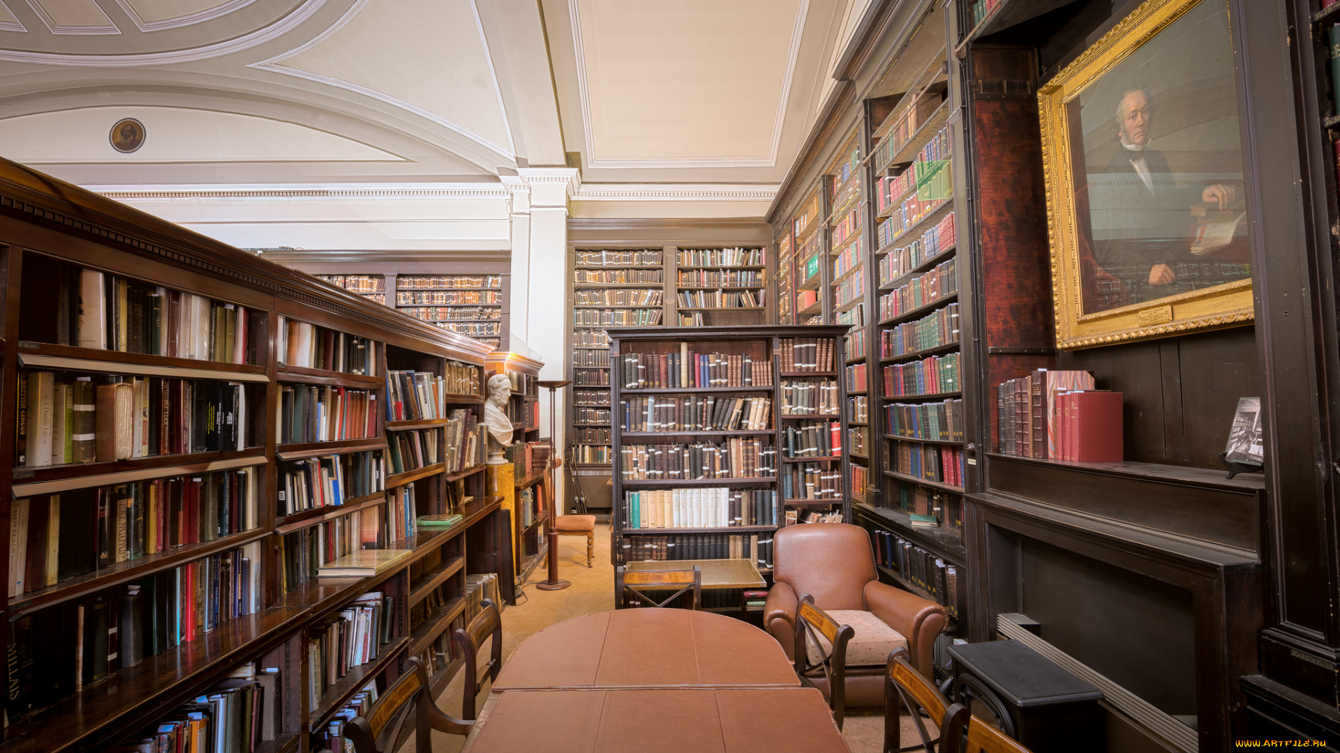 интерьер, кабинет, , библиотека, , офис, помещение, меблировка