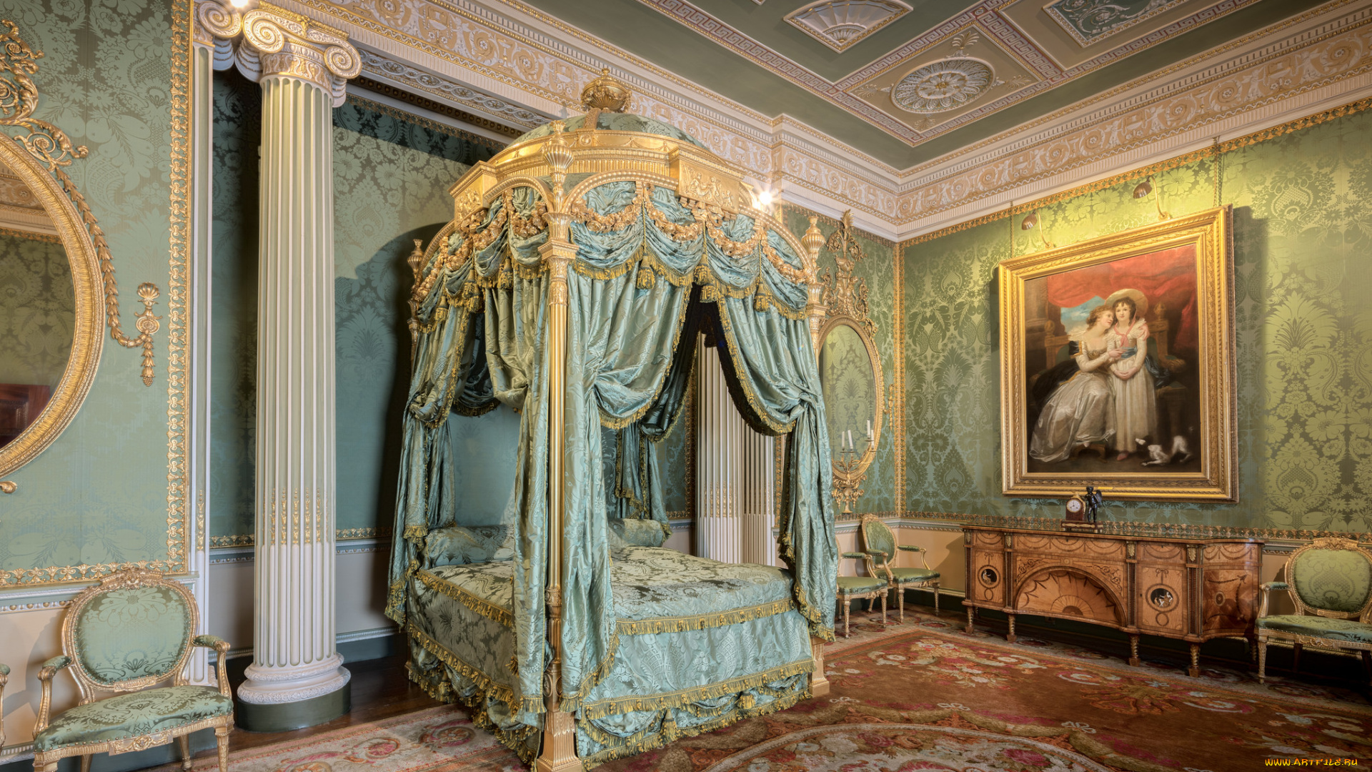 интерьер, спальня, меблировка, помещение