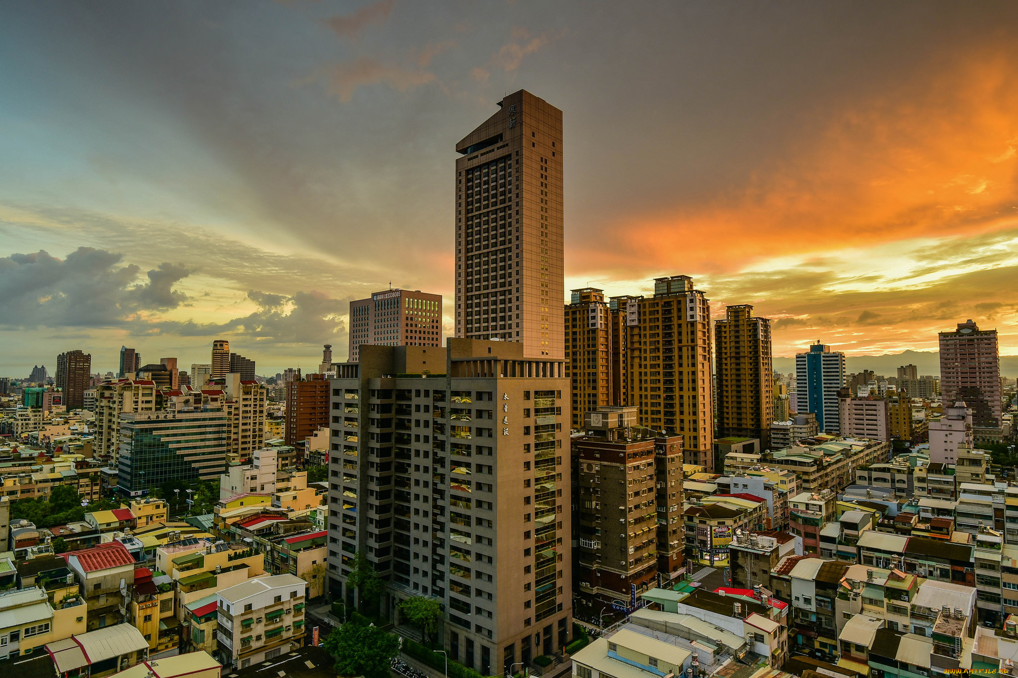 города, -, панорамы, простор