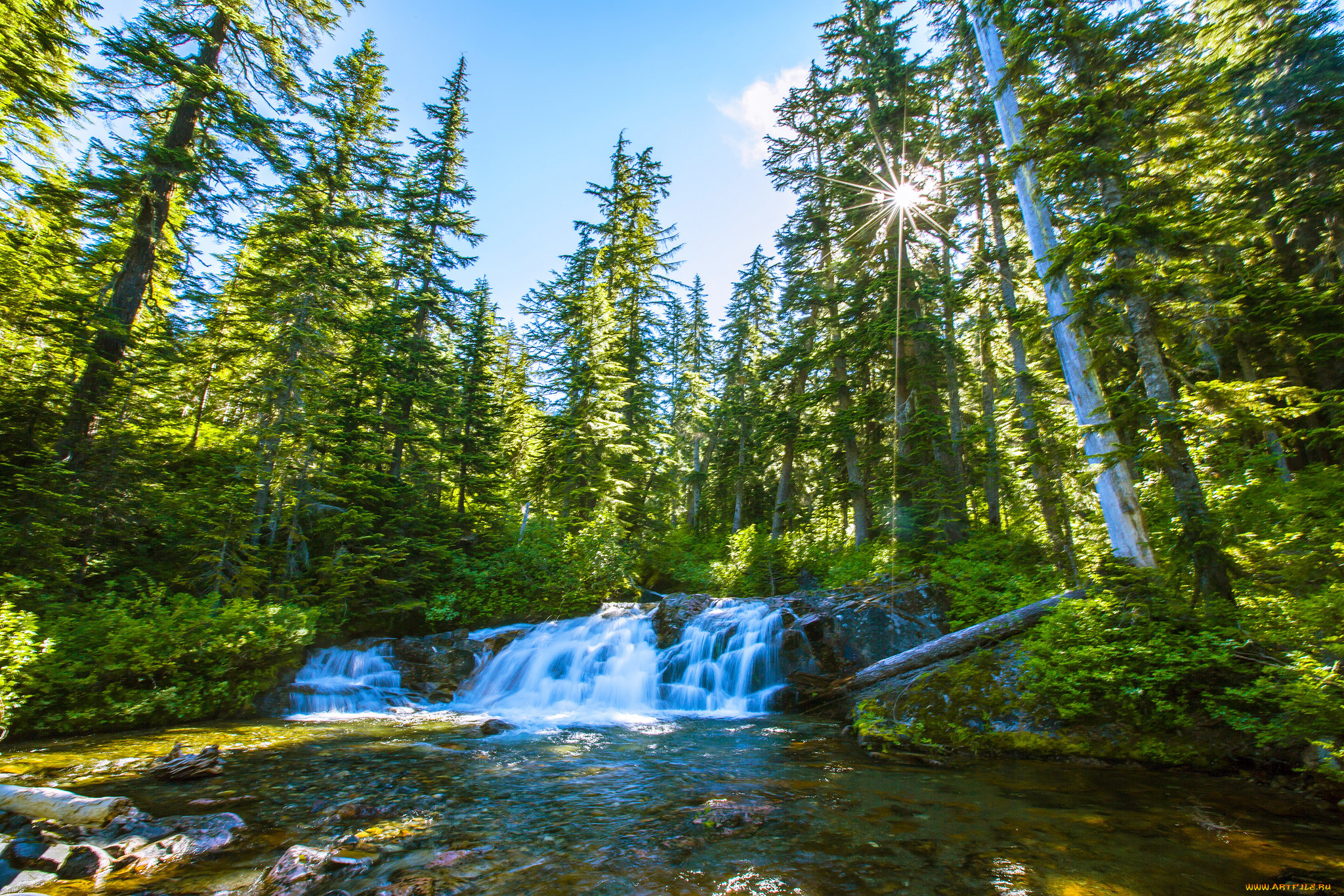 природа, водопады, простор