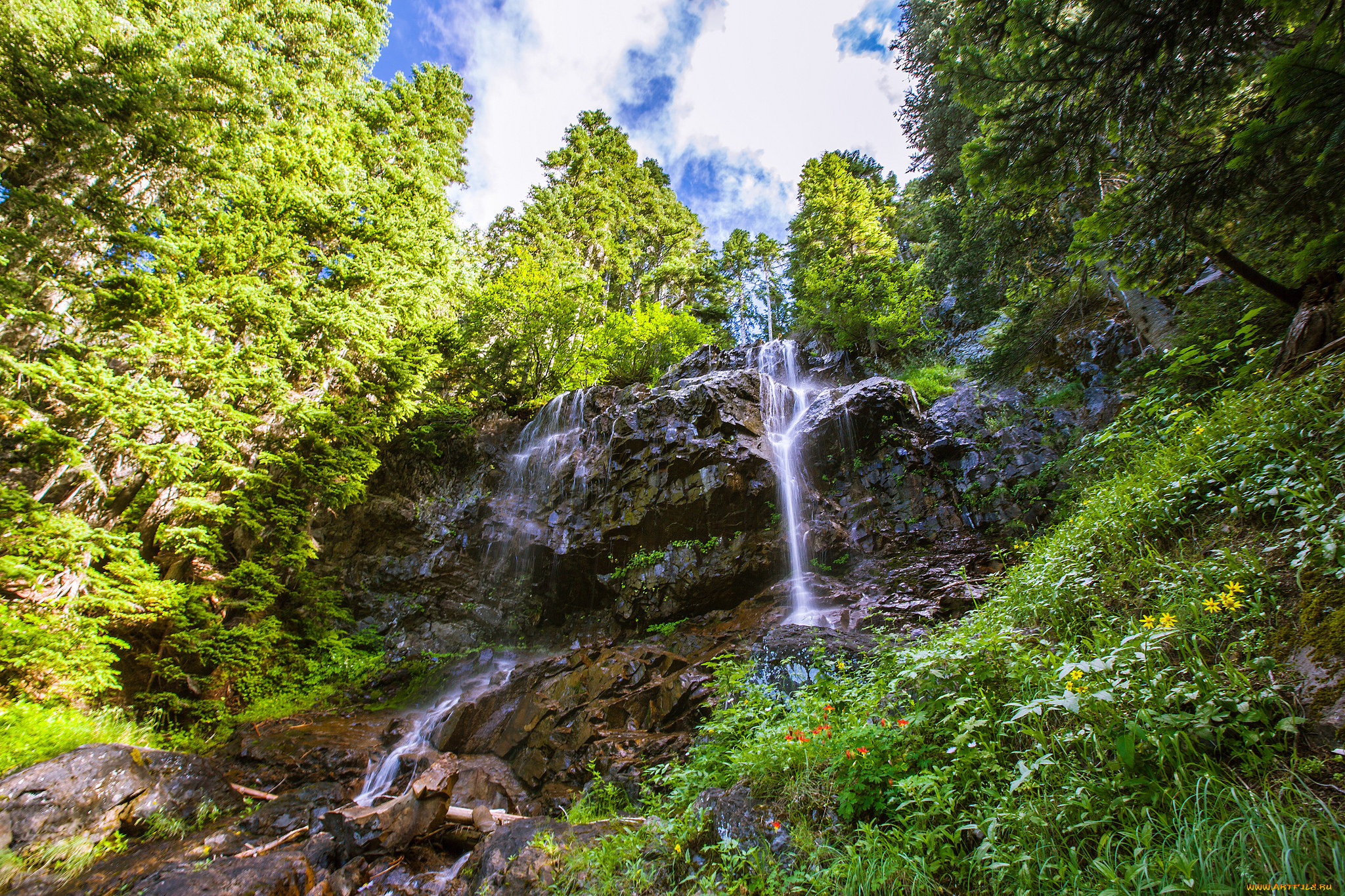 природа, водопады, простор