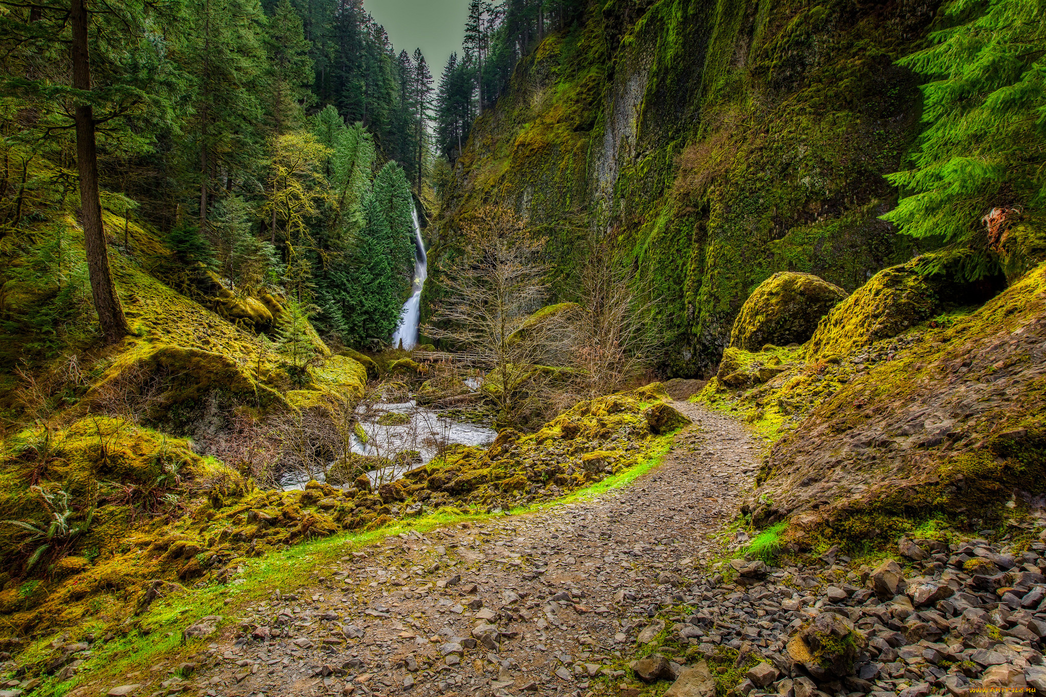 природа, водопады, простор