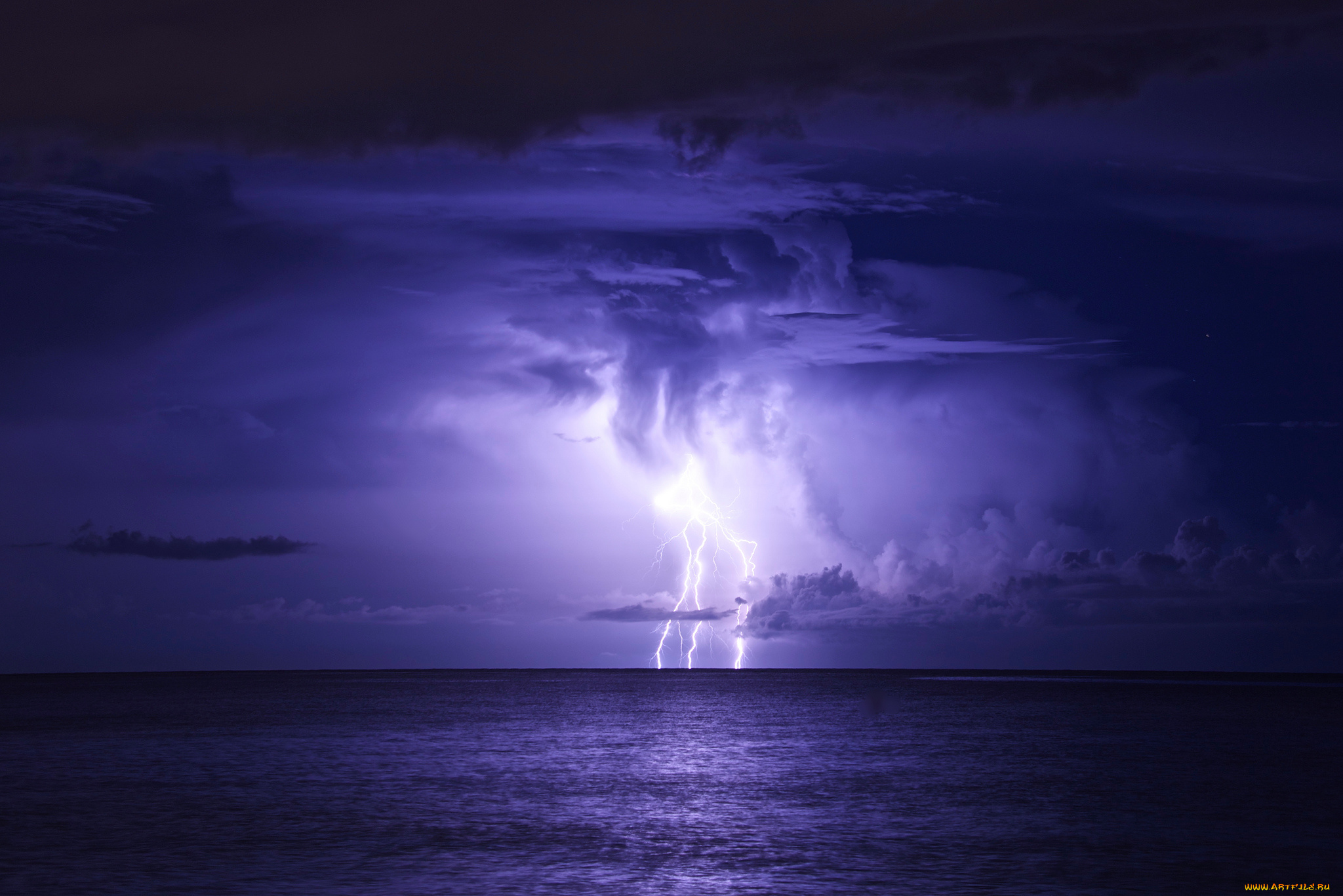 природа, молния, , гроза, простор