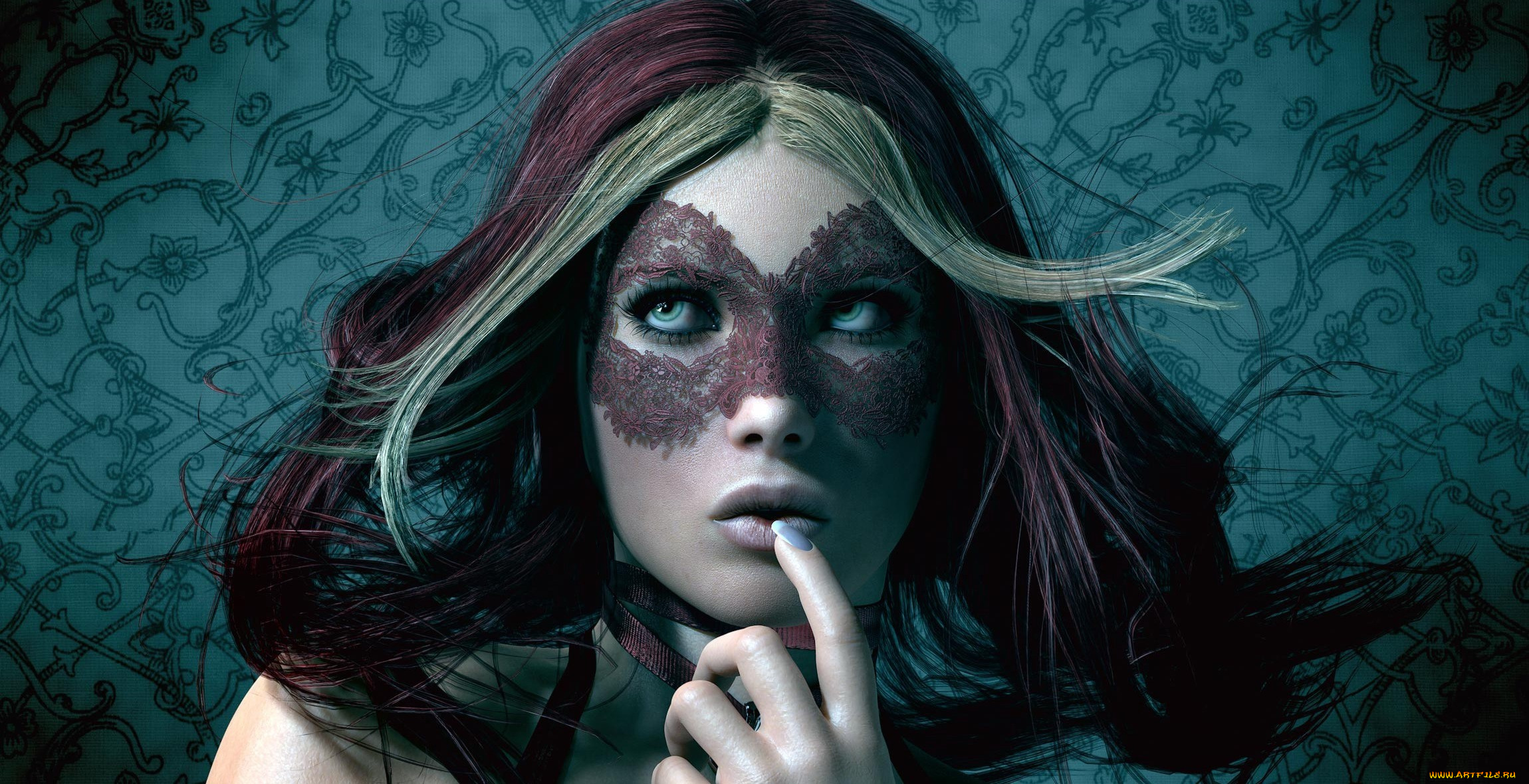 3д, графика, портрет, , portraits, волосы, взгляд, фон