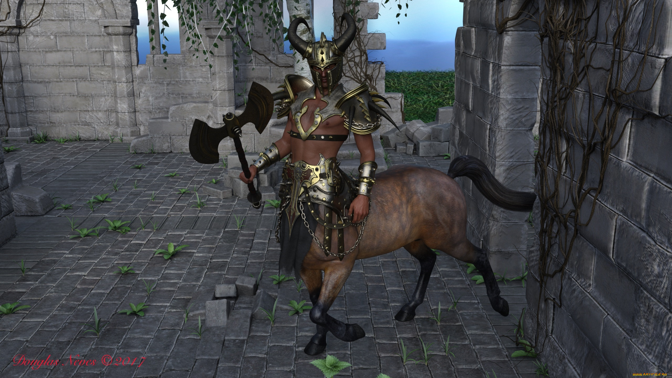 3д, графика, существа, , creatures, кентавр