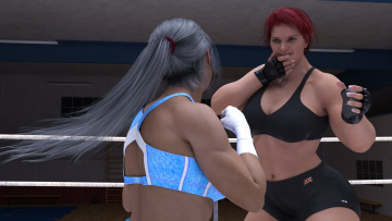 Картинка 3д+графика спорт+ sport борьба фон взгляд девушки