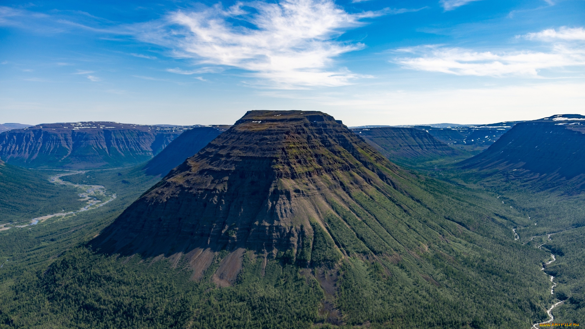 плато, путорана, природа, горы, облака, небо, россия, сибирь, путорана, плато