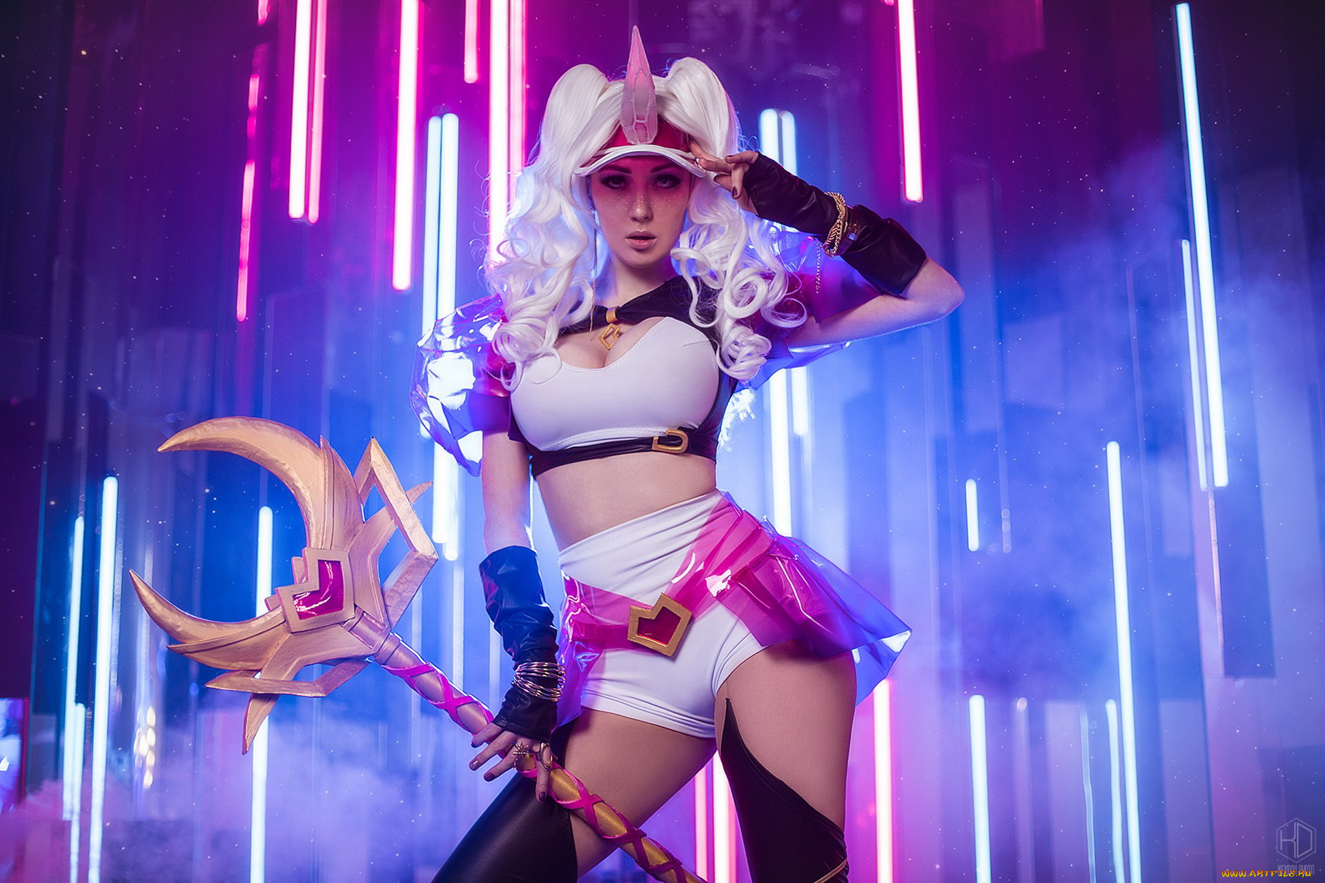 kate, smirnova, девушки, -unsort, , блондинки, , светловолосые, kate, smirnova, косплей, сорака, блондинка, костюм, посох