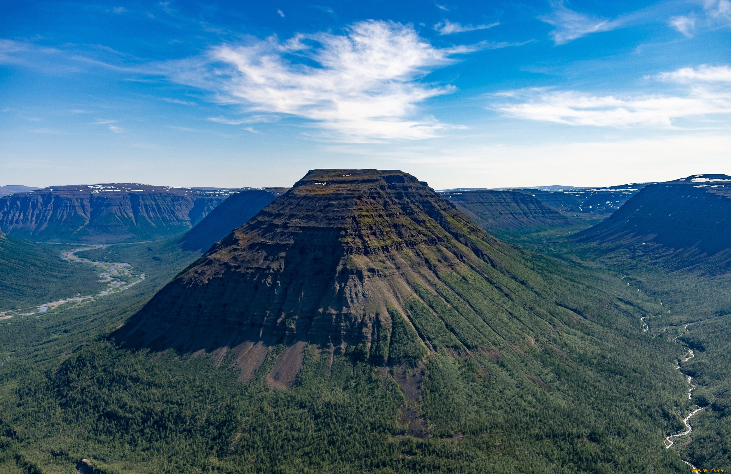 плато, путорана, природа, горы, облака, небо, россия, сибирь, путорана, плато