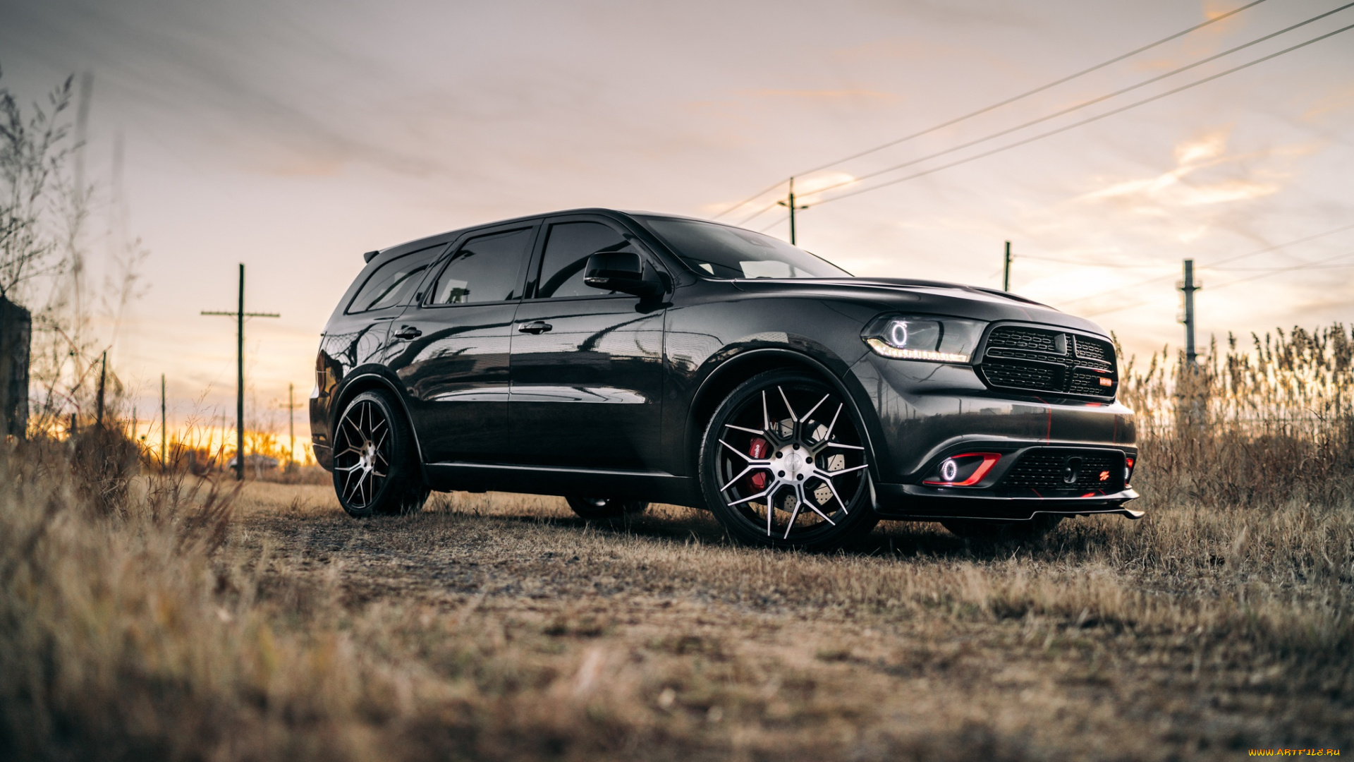 автомобили, dodge, side, durango, field