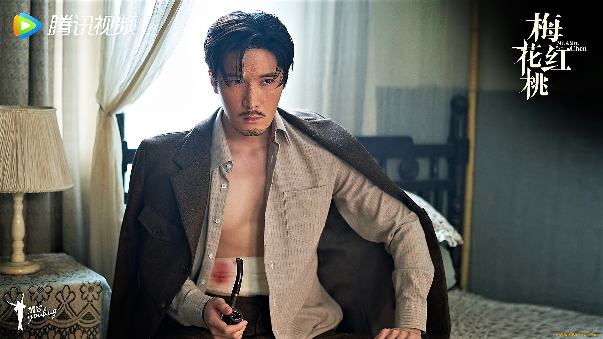 mr, , and, mrs, , chen, кино, фильмы, -unknown, , другое, мужчина, рана, трубка, пиджак