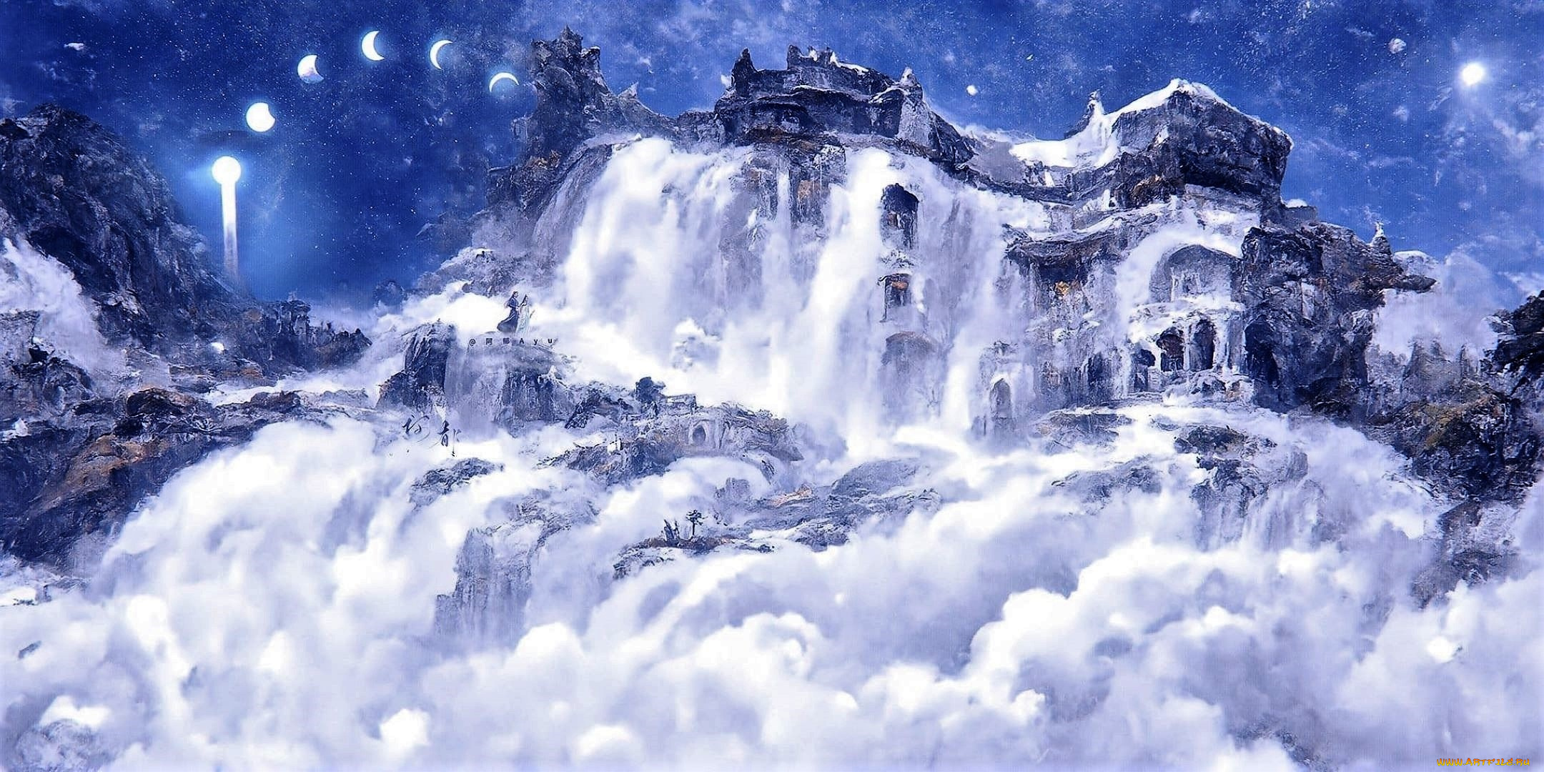 рисованное, кино, , мультфильмы, луна, облачные, глубины, вэй, усянь, лань, ванцз