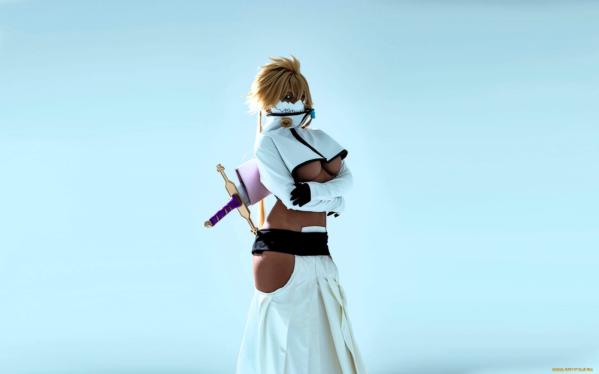 девушки, nonsummerjack, образ, косплей, наряд, костюм, маска, оружие