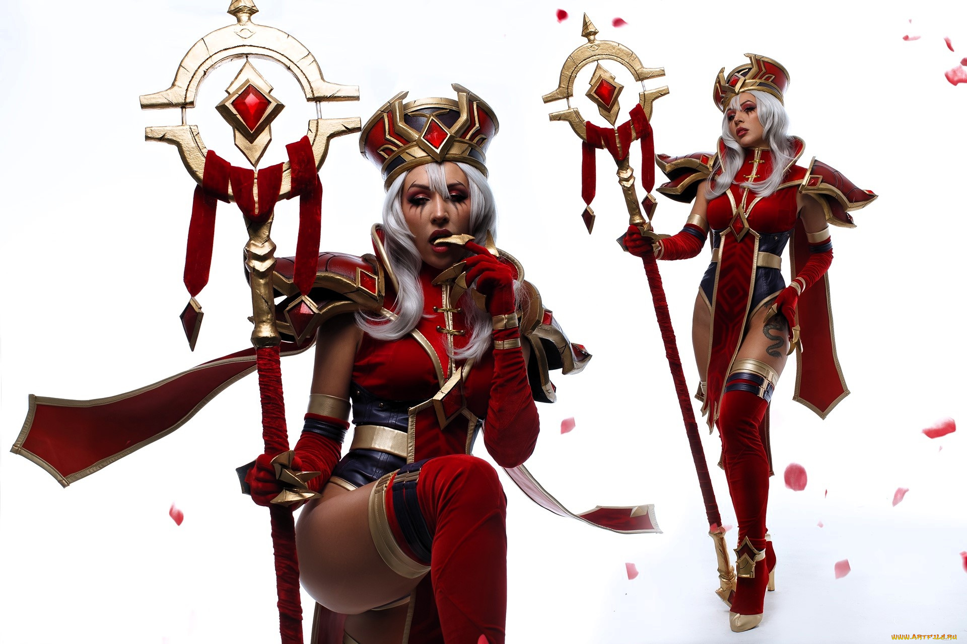 девушки, ольга, кожевникова, , lady, bell, образ, косплей, наряд, костюм, посох