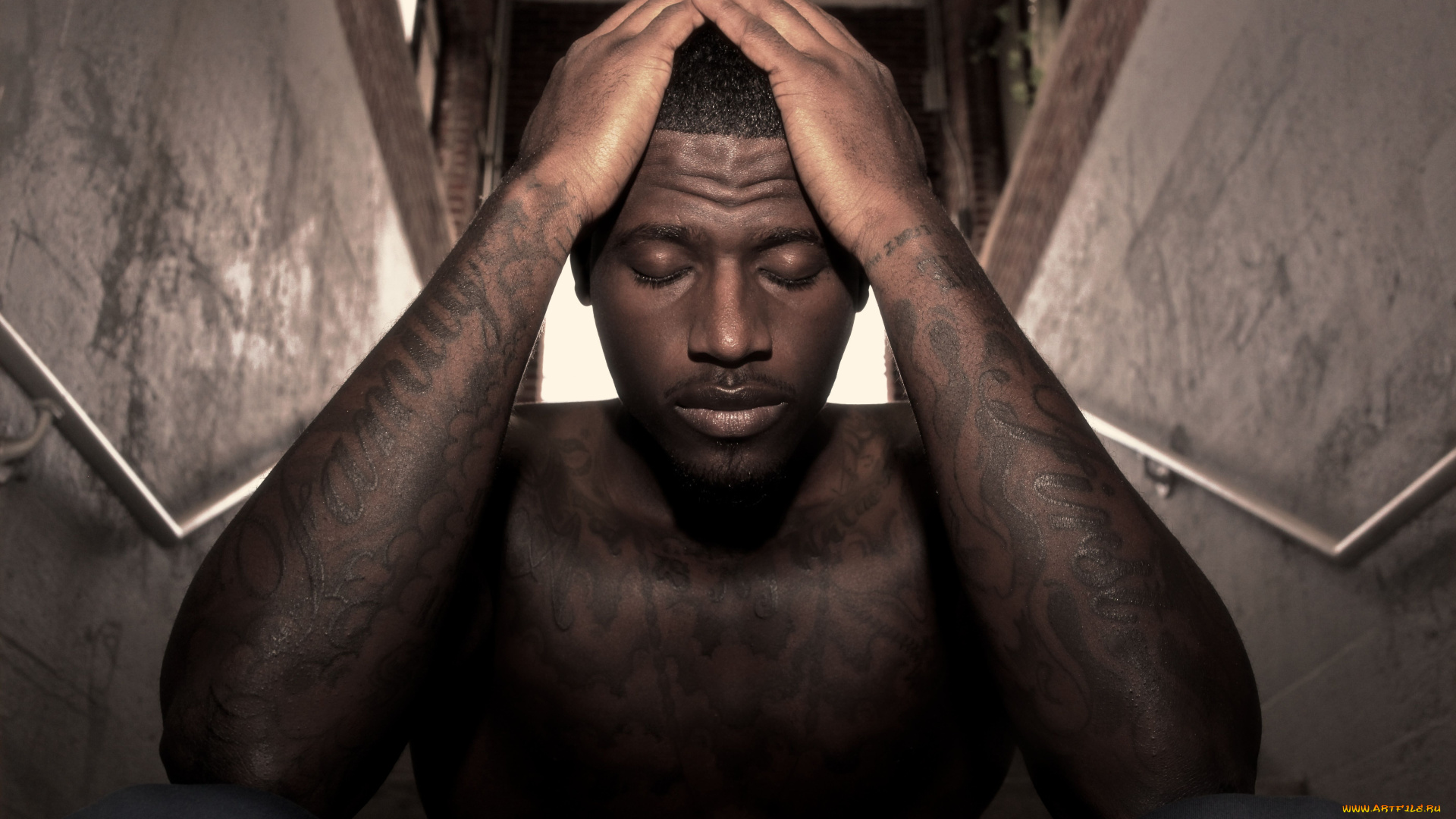 мужчины, unsort, тату, темнокожий