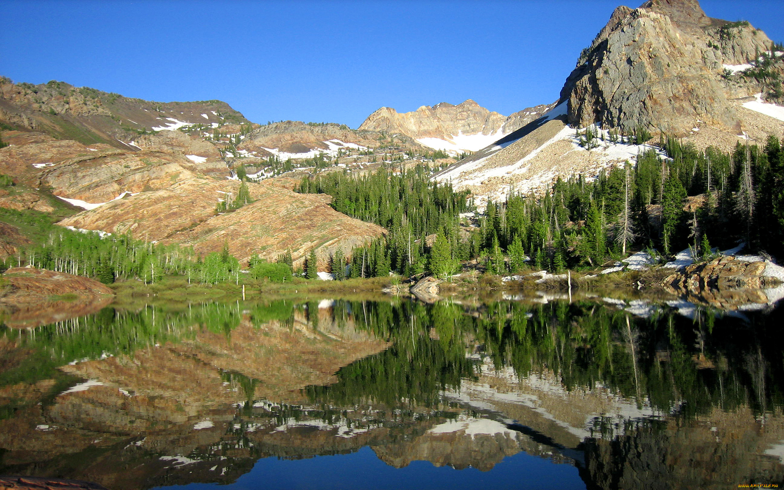 природа, реки, озера, горы, отражегие, деревья, озеро, пейзаж