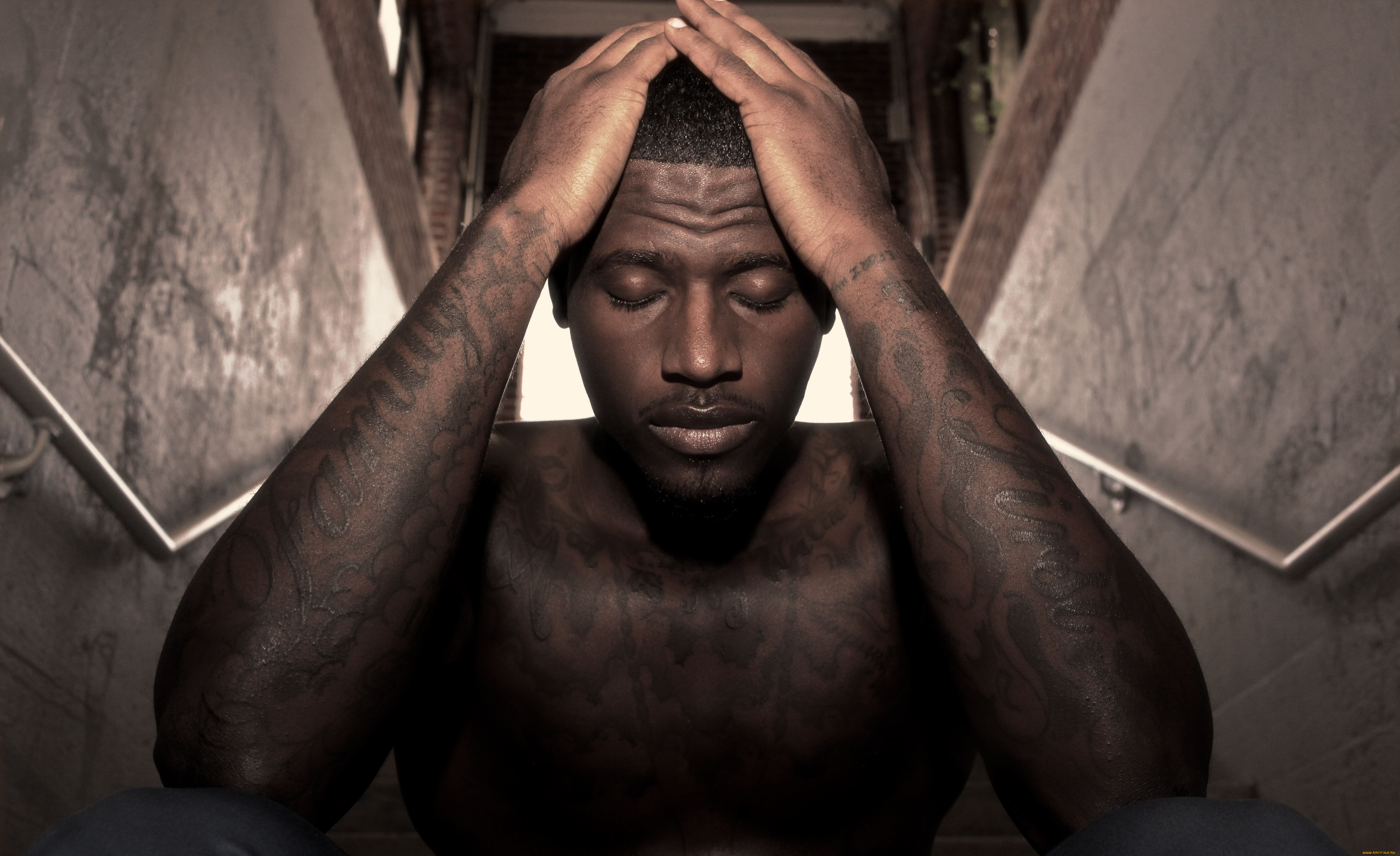 мужчины, unsort, тату, темнокожий