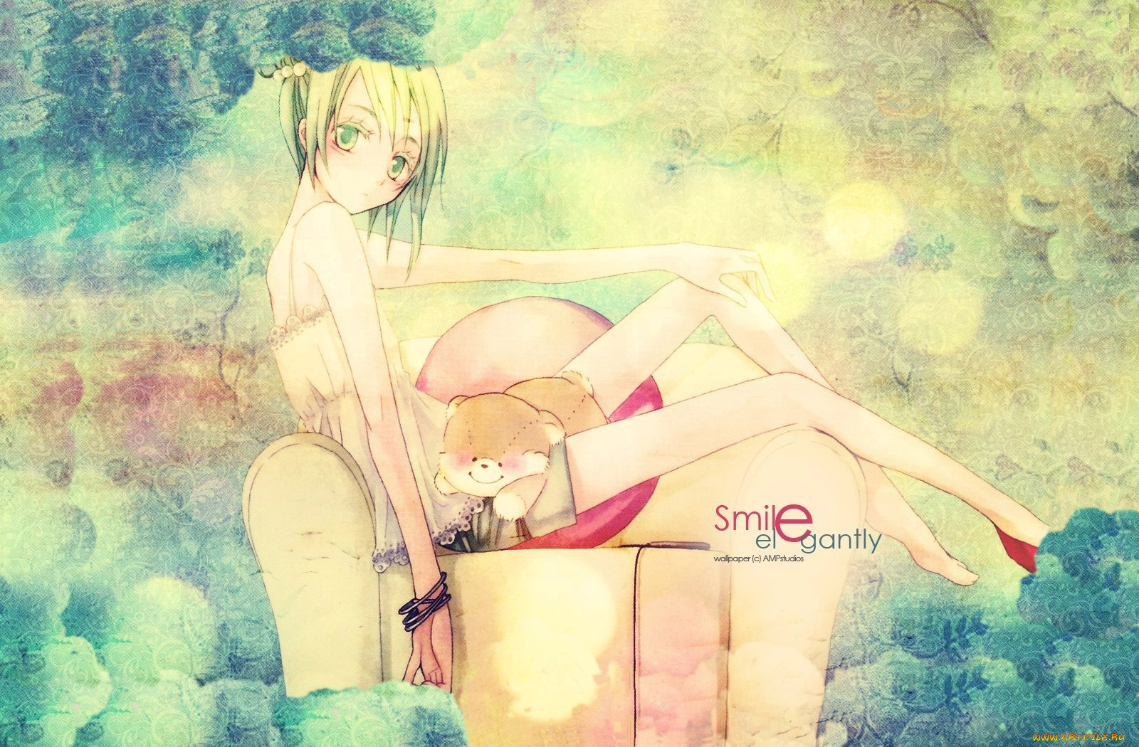 nezuki, mangaka, vocaloids, unofficial, illustrations, artbook, аниме, vocaloid, miku, hatsune, мишка, девушка