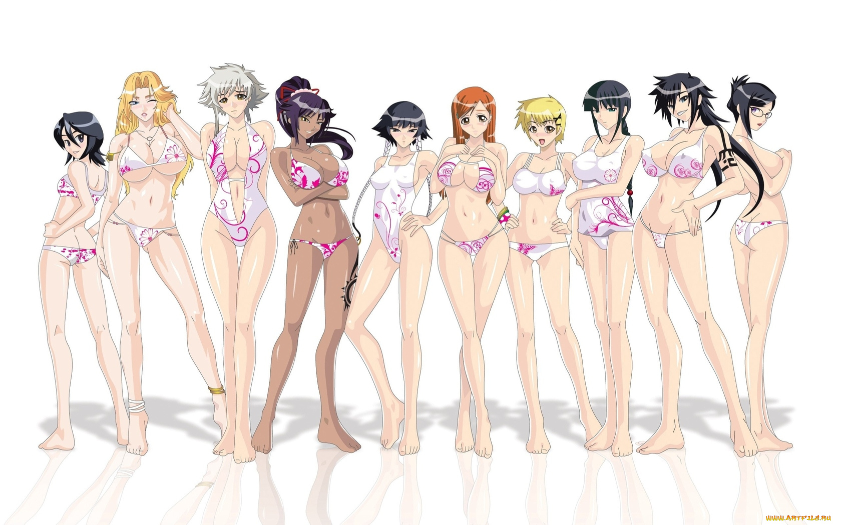 аниме, bleach, девушки