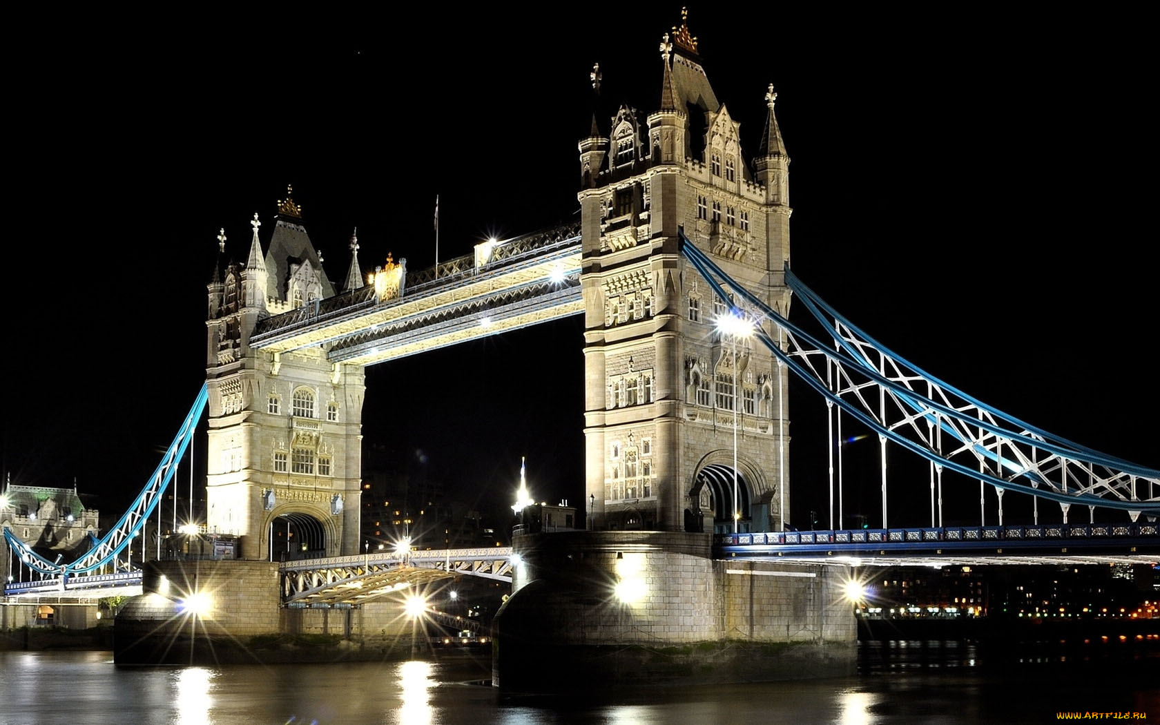 города, лондон, великобритания, мост, река