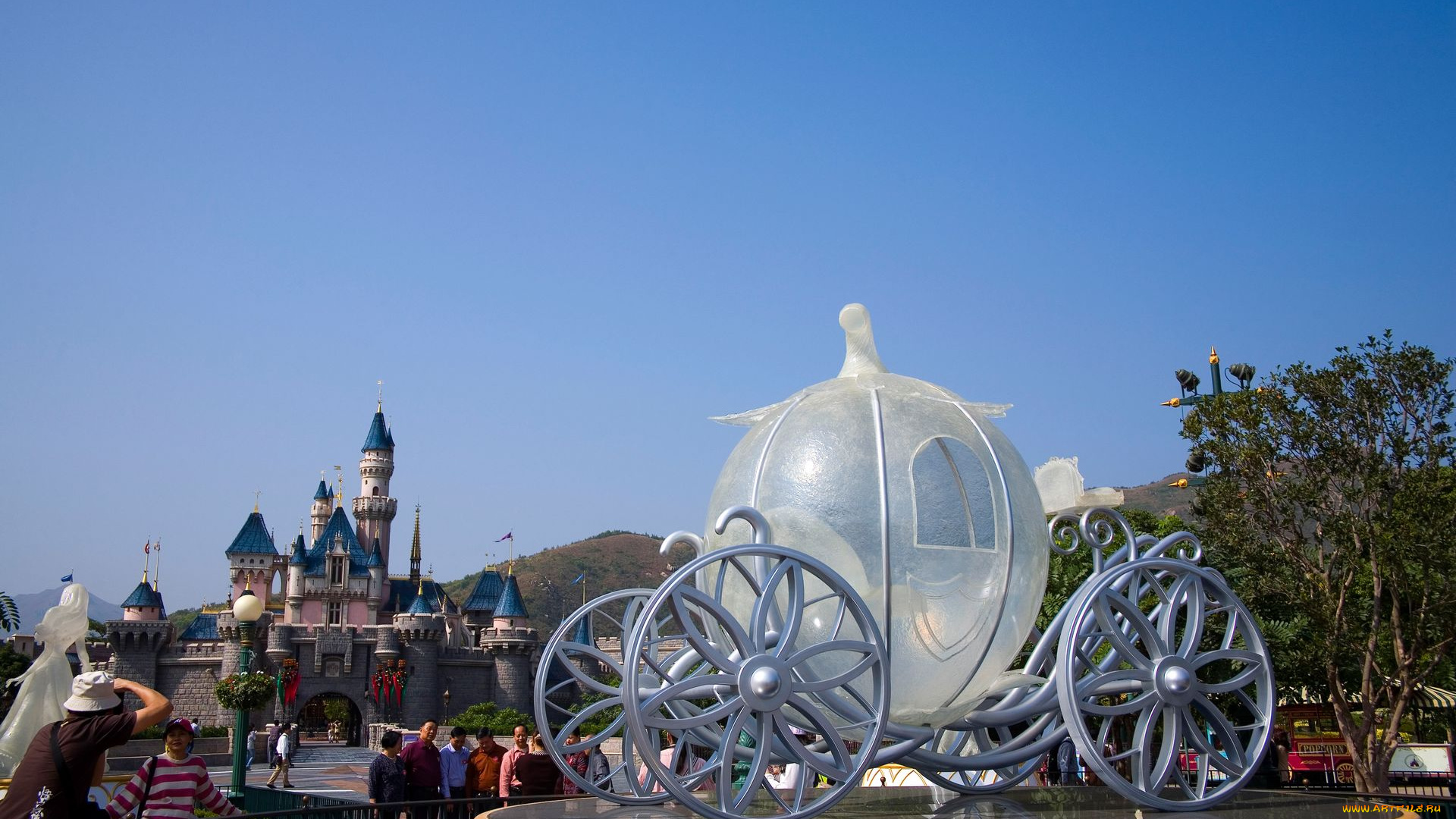 города, диснейленд, карета