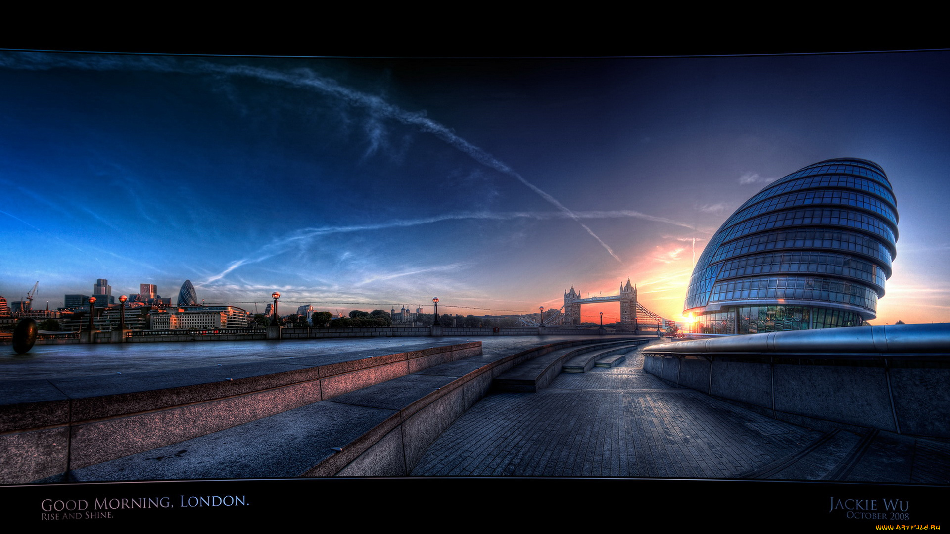 города, лондон, великобритания, дома, мост