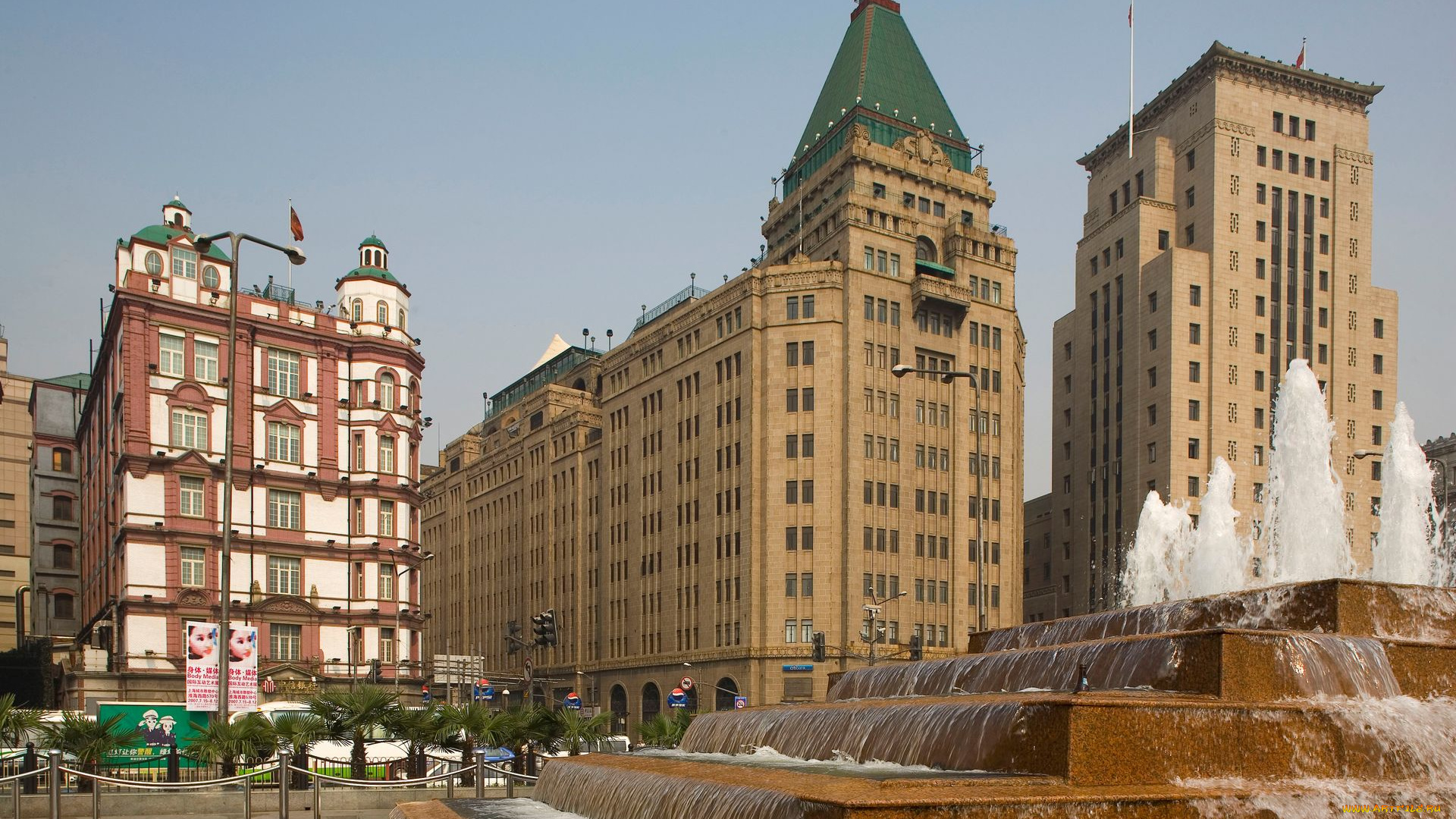 города, шанхай, китай