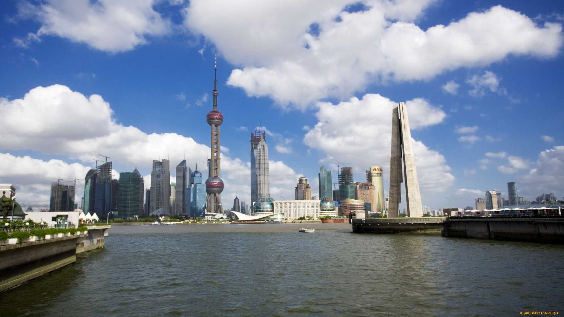 города, шанхай, китай