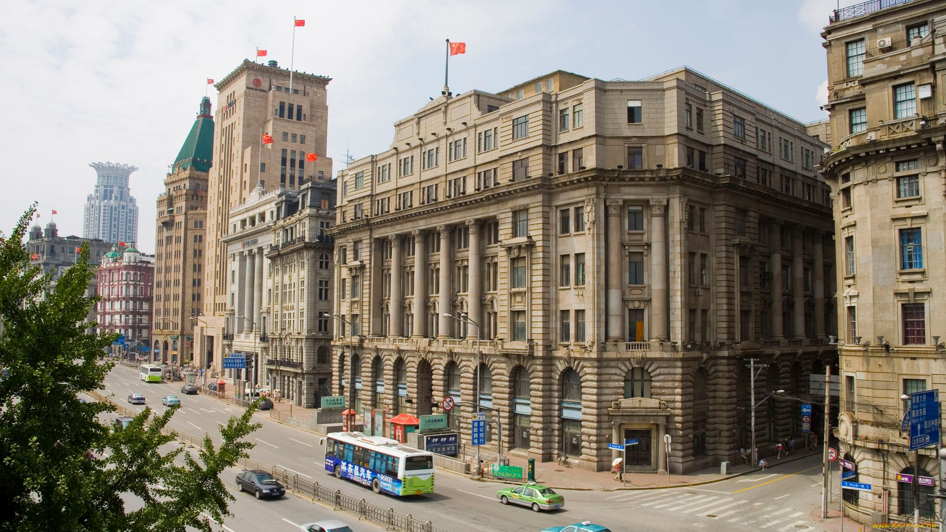 города, шанхай, китай