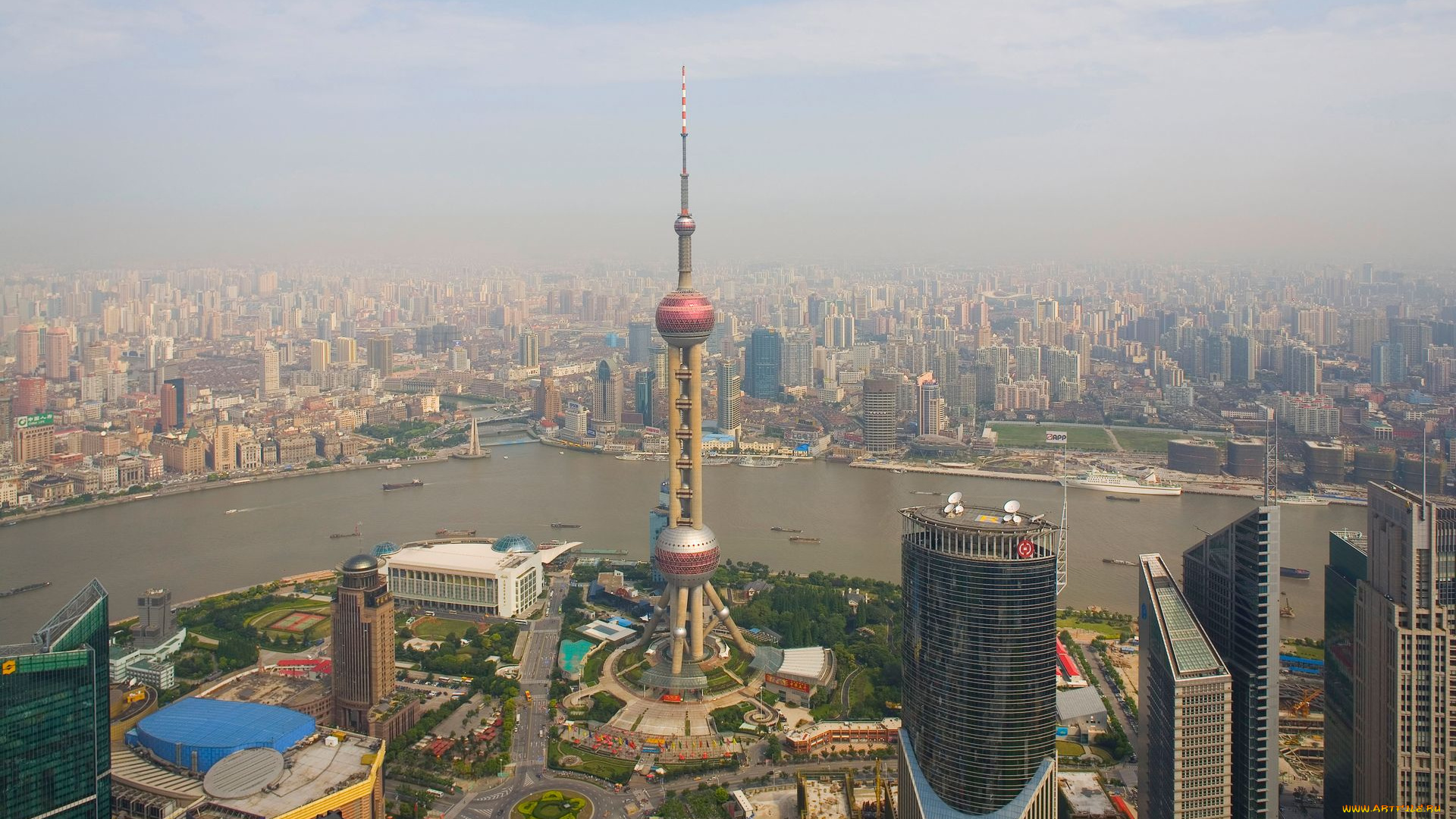 города, шанхай, китай